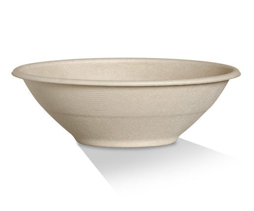 ecoware 40oz Unbleached Sugarcane Bowl (Carton of 500)
