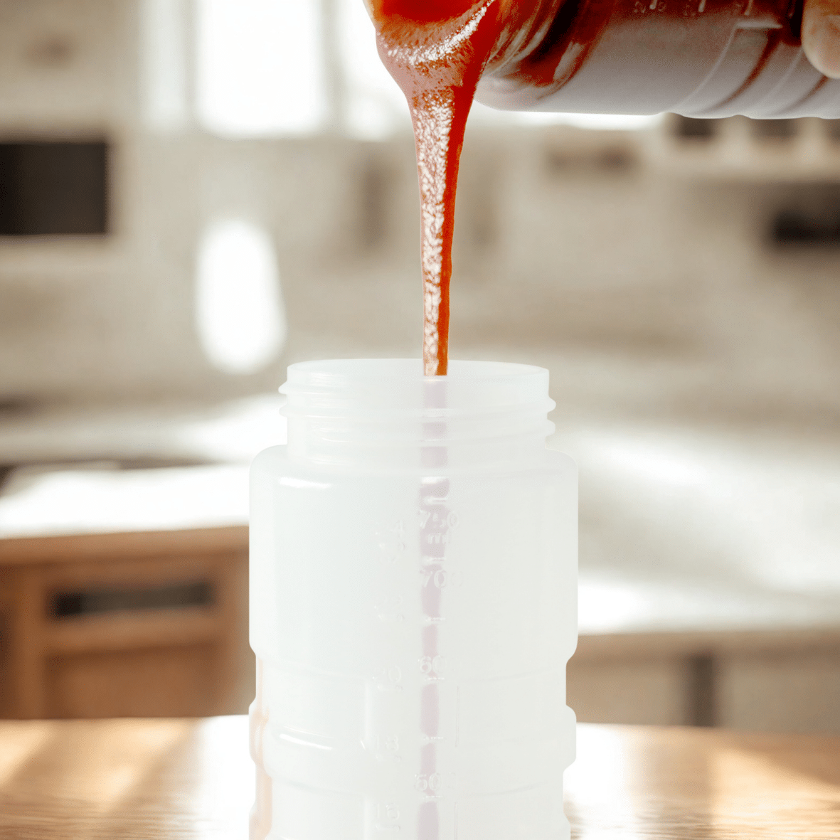 KH Classik Chef Sauce Bottle 750ml Clear Body Blue Top