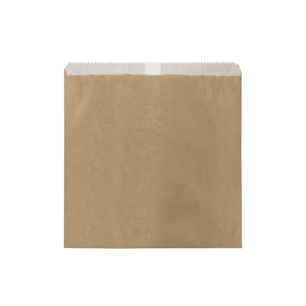 Pak No.2 Square Brown Greaseproof Lined Paper Bag (500 Pack)