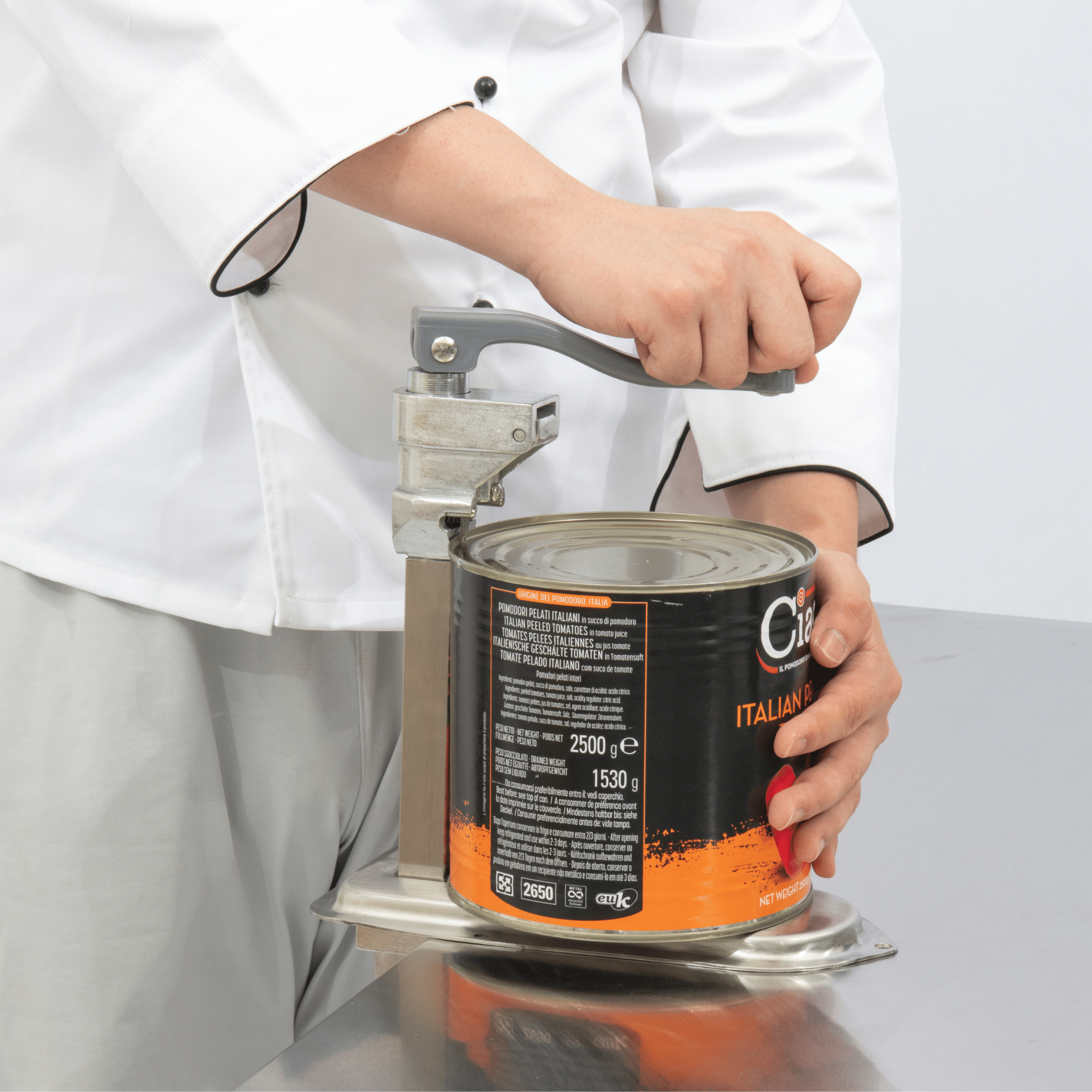 KH Hands On Bench Can Opener 59cm Commercial Stainless Steel