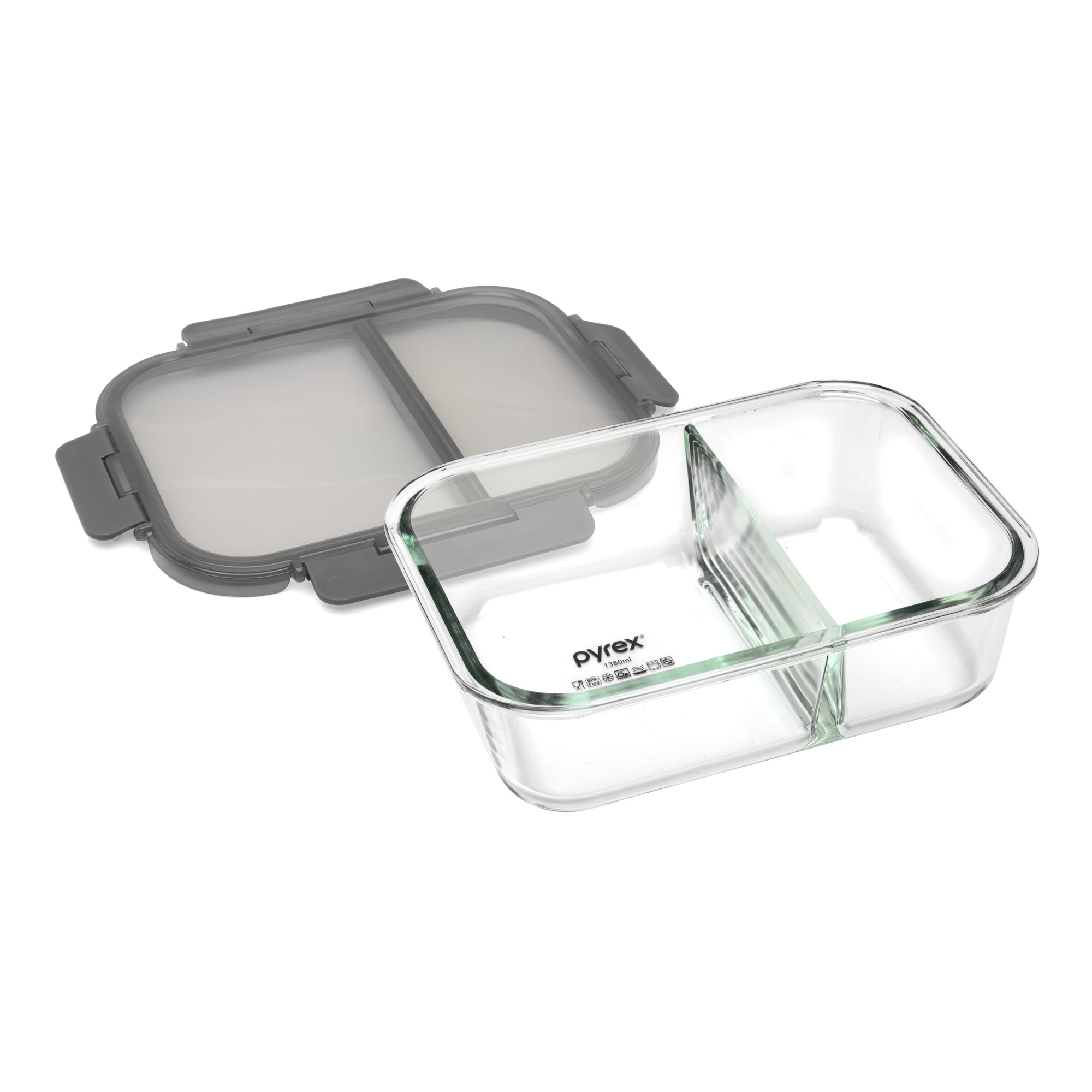 Pyrex Divided Meal Prep Container (1380mL)