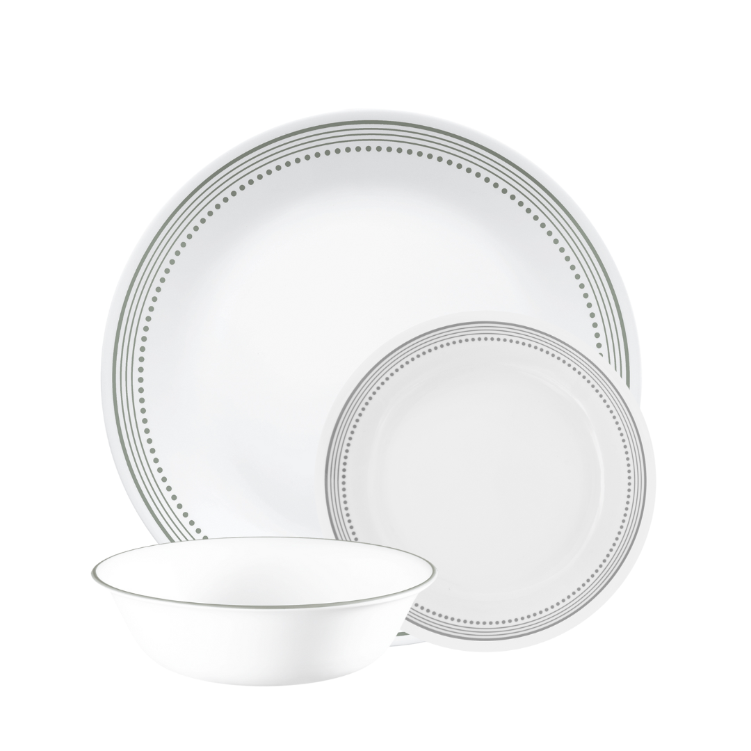 Corelle Mystic Gray 18 Piece Dinner Set