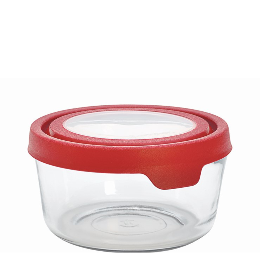 Anchor Hocking TrueSeal Glass Round Container with Cherry Lid (1.65L)