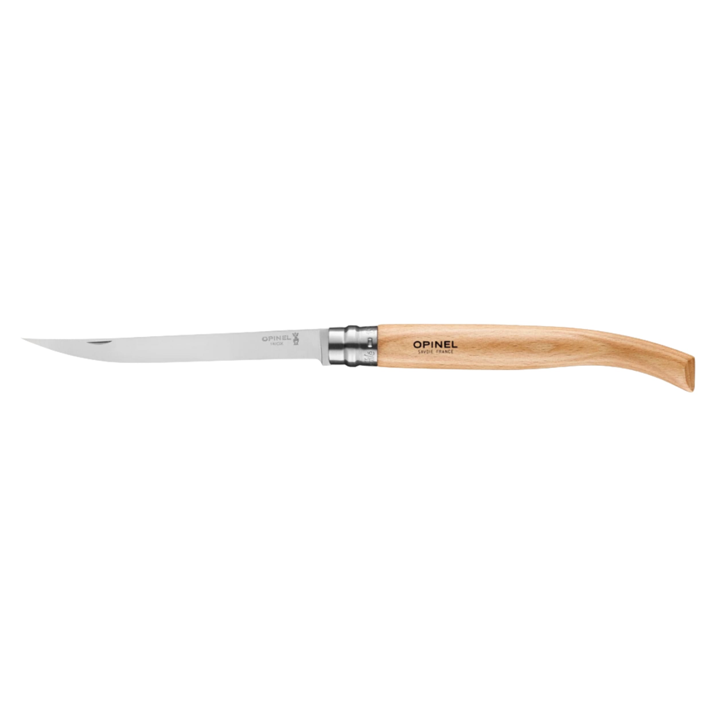 Opinel No.12 Effilé Stainless Steel Filleting Folding Knife Beech