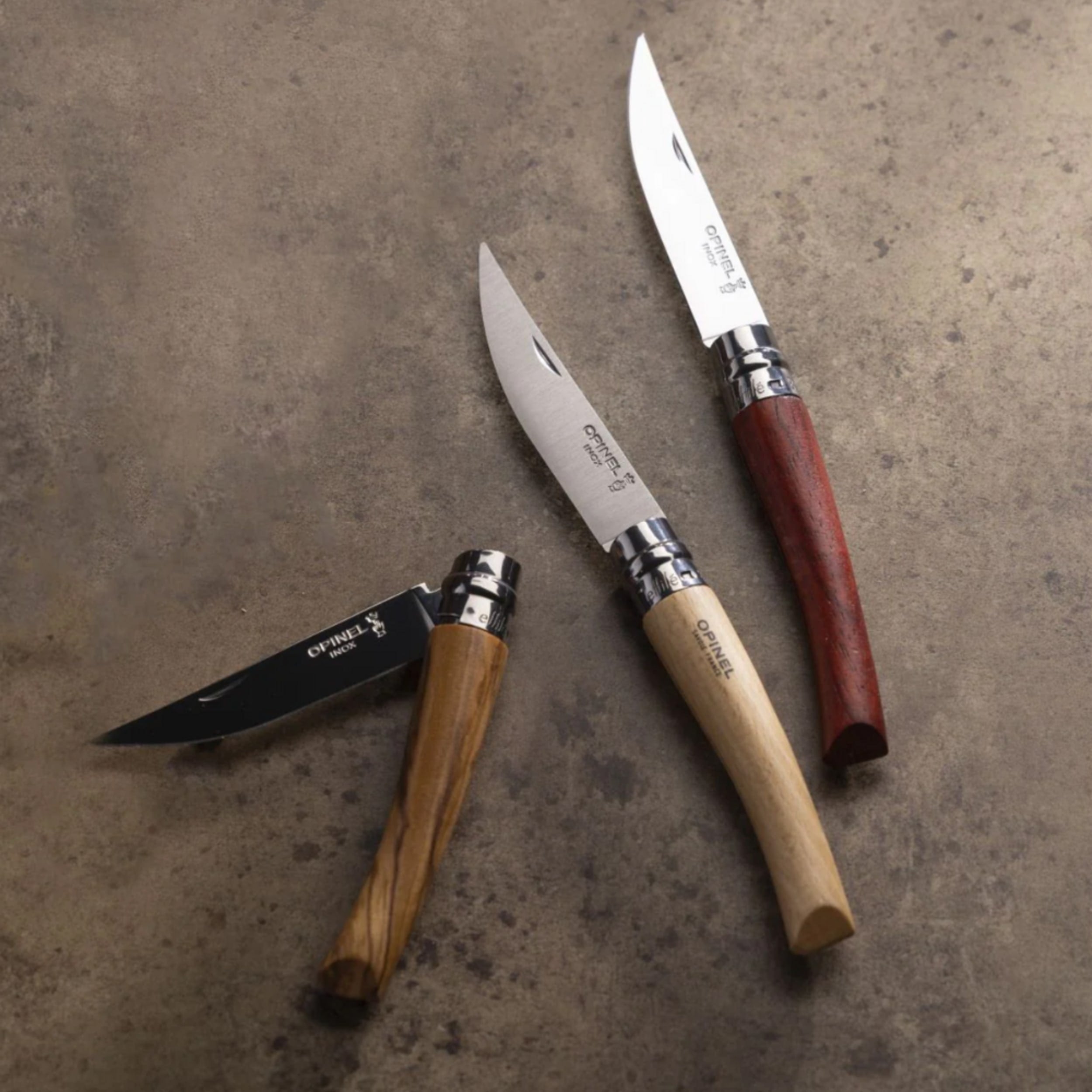 Opinel No.08 Effilé Stainless Steel Slim Folding Knife Padouk