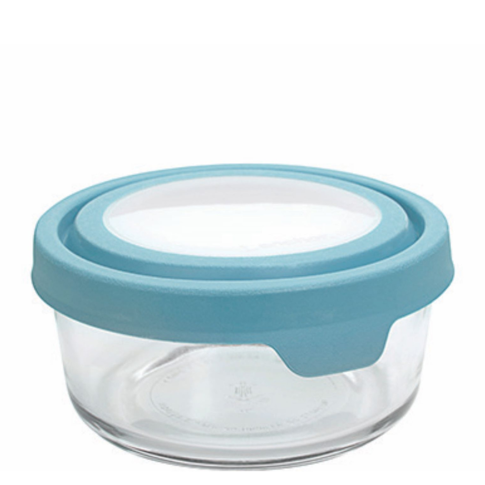 Anchor Hocking TrueSeal Glass Round Container with Blue Lid (1.65L)