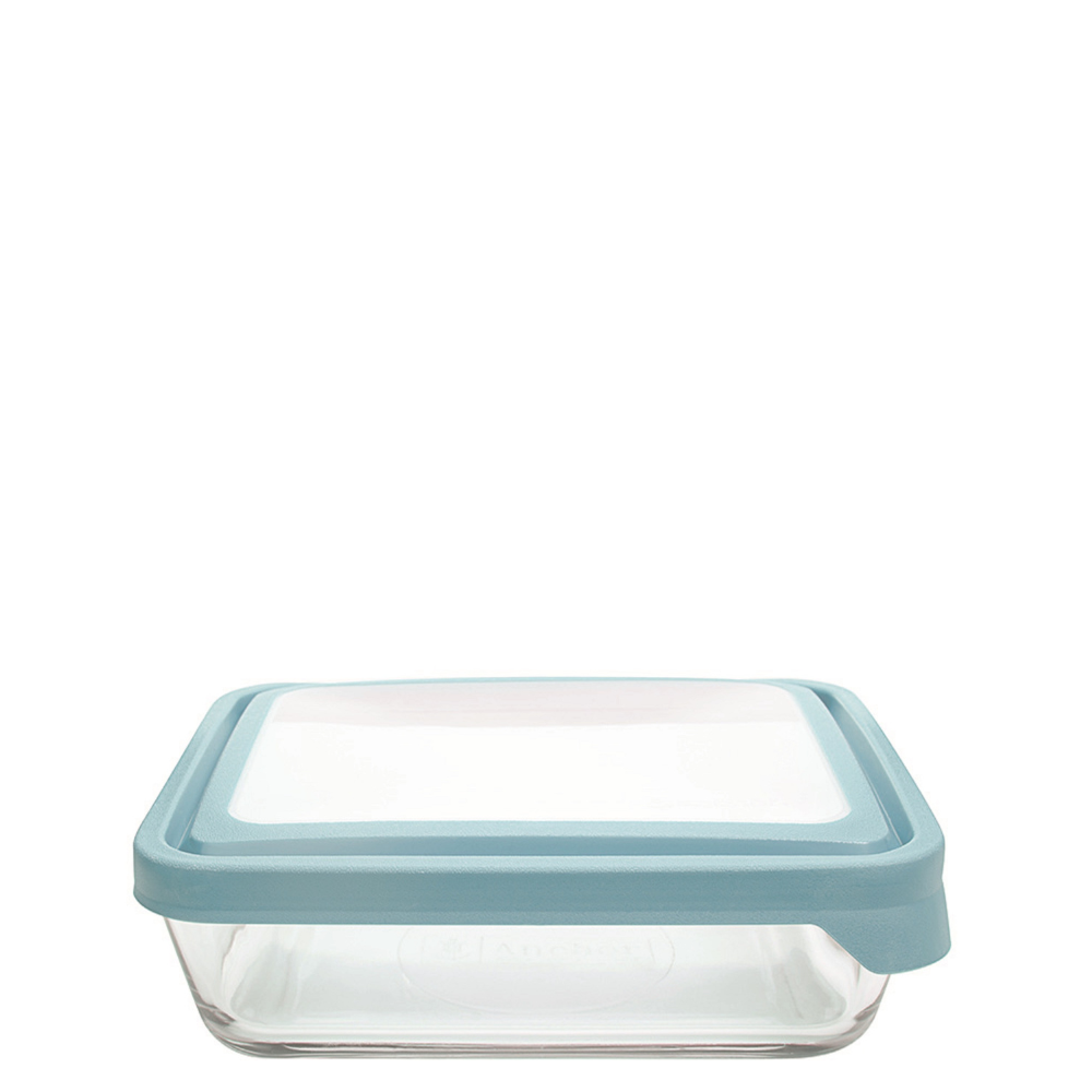 Anchor Hocking TrueSeal Glass Rectangle Container with Blue Lid (1.4L)