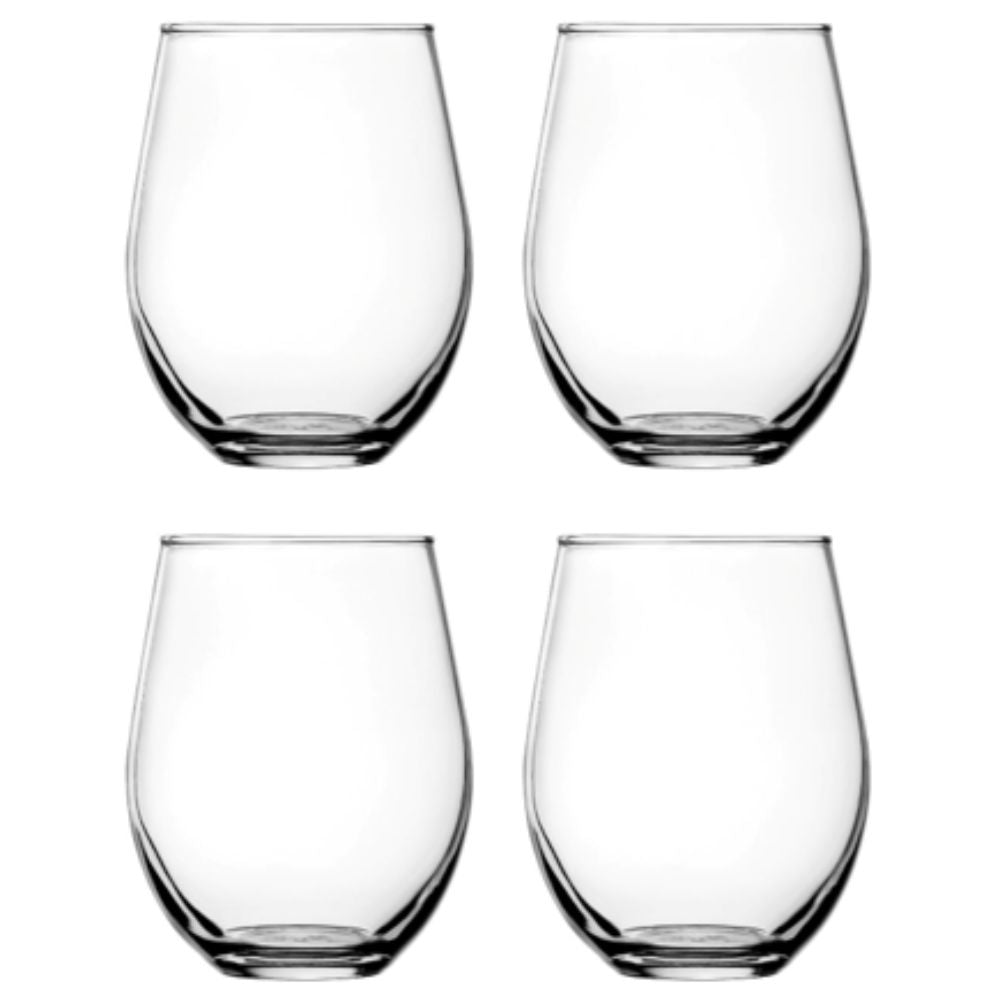 Anchor Hocking Vienna Stemless Red Wine Glass - 4 Pack (591mL)