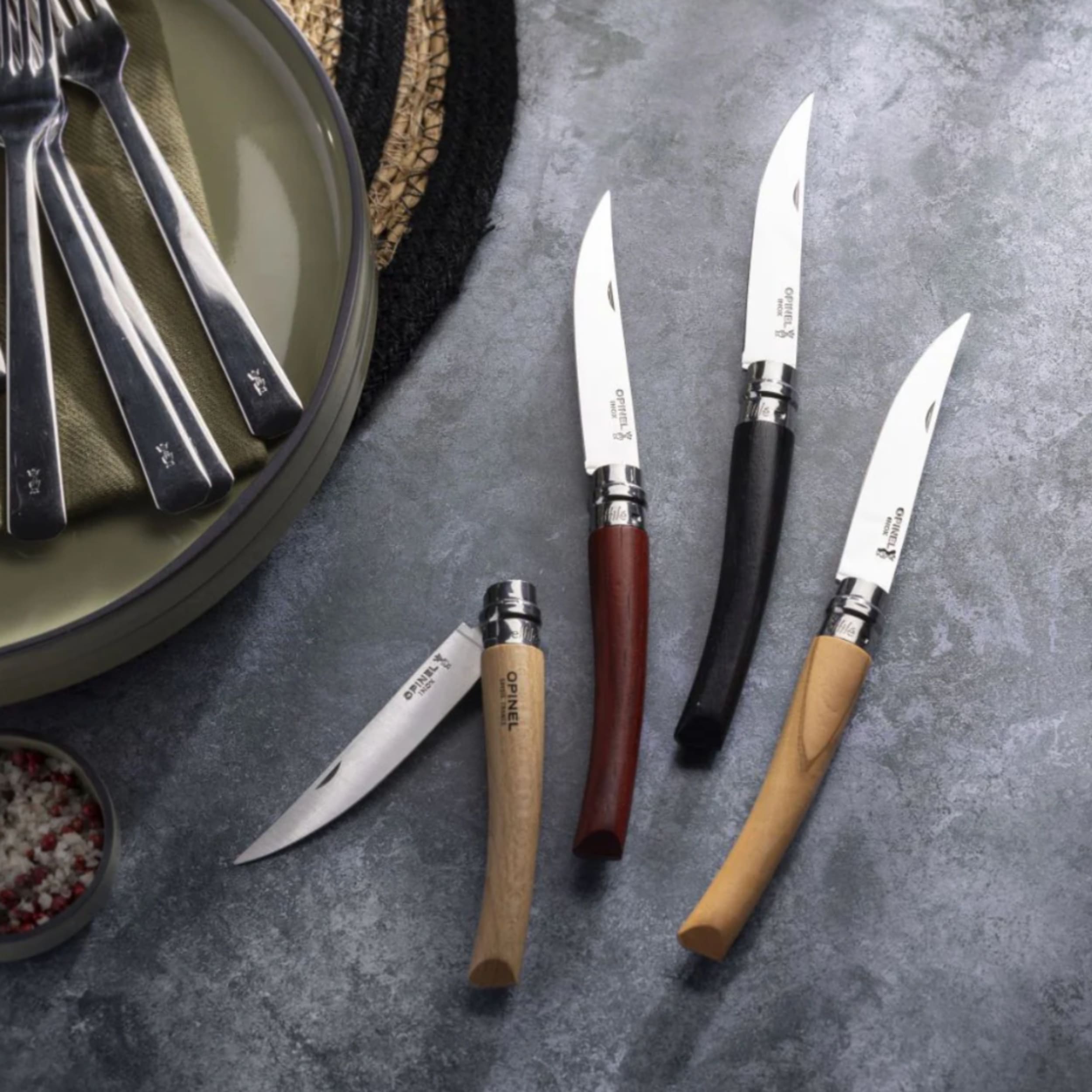 Opinel No.10 Effilé Stainless Steel Slim Folding Knife Beech
