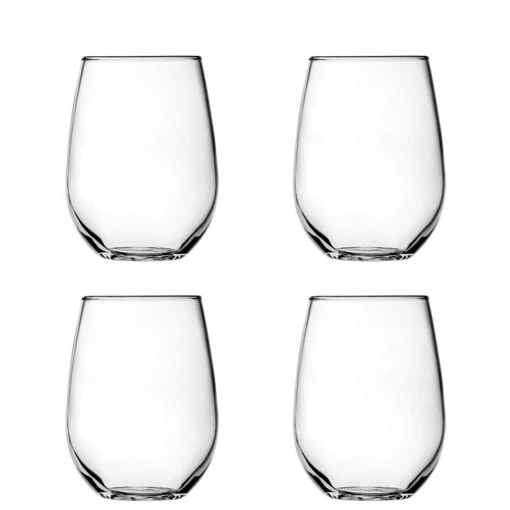 Anchor Hocking Vienna Stemless White Wine Glass - 4 Pack (443mL)