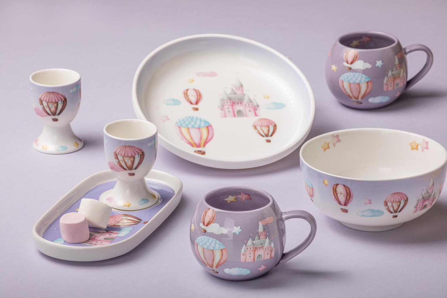 Ashdene Up In The Sky 5 Piece Kids Dinner Set