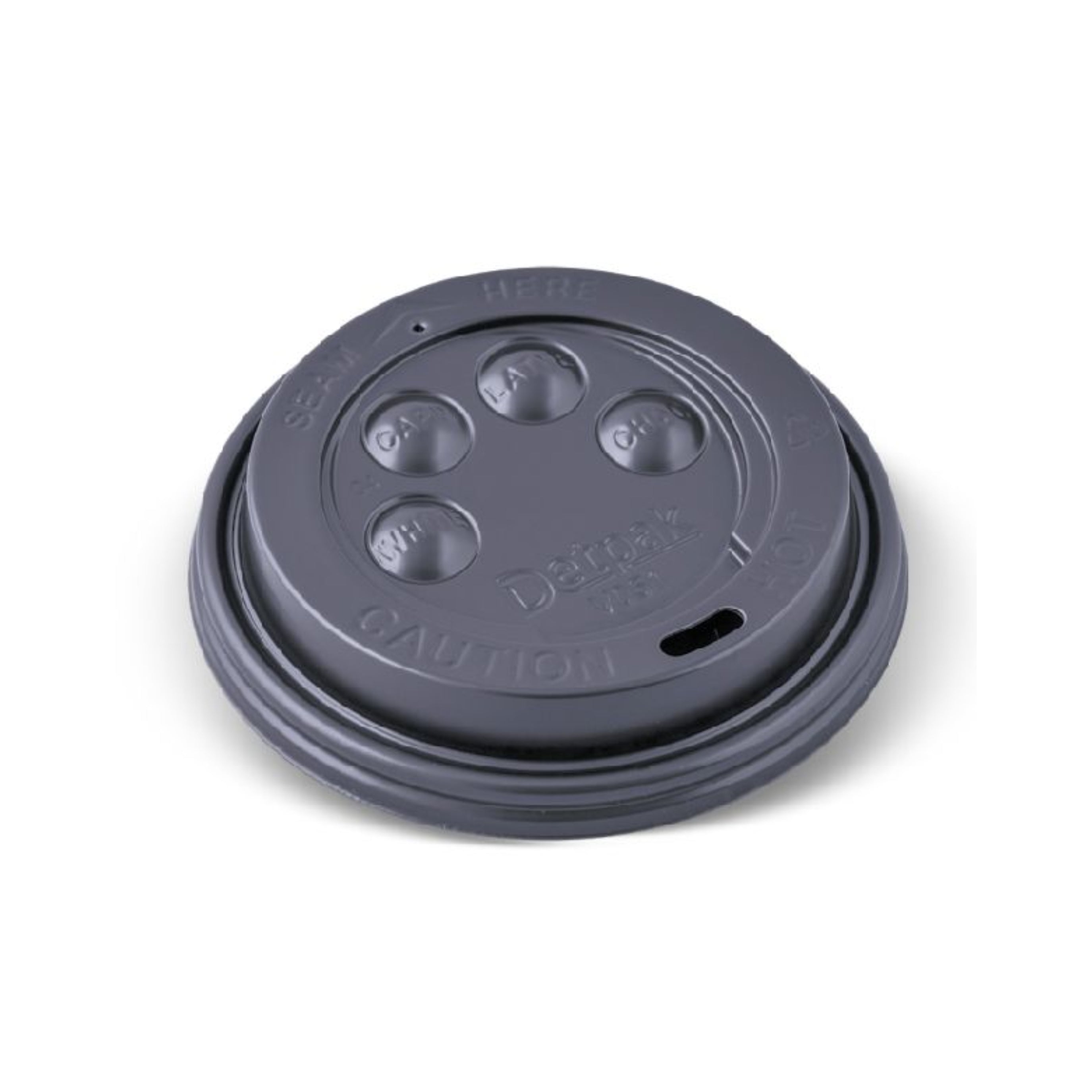 Detpak Lid 12/16oz Black Button 1000 Pack