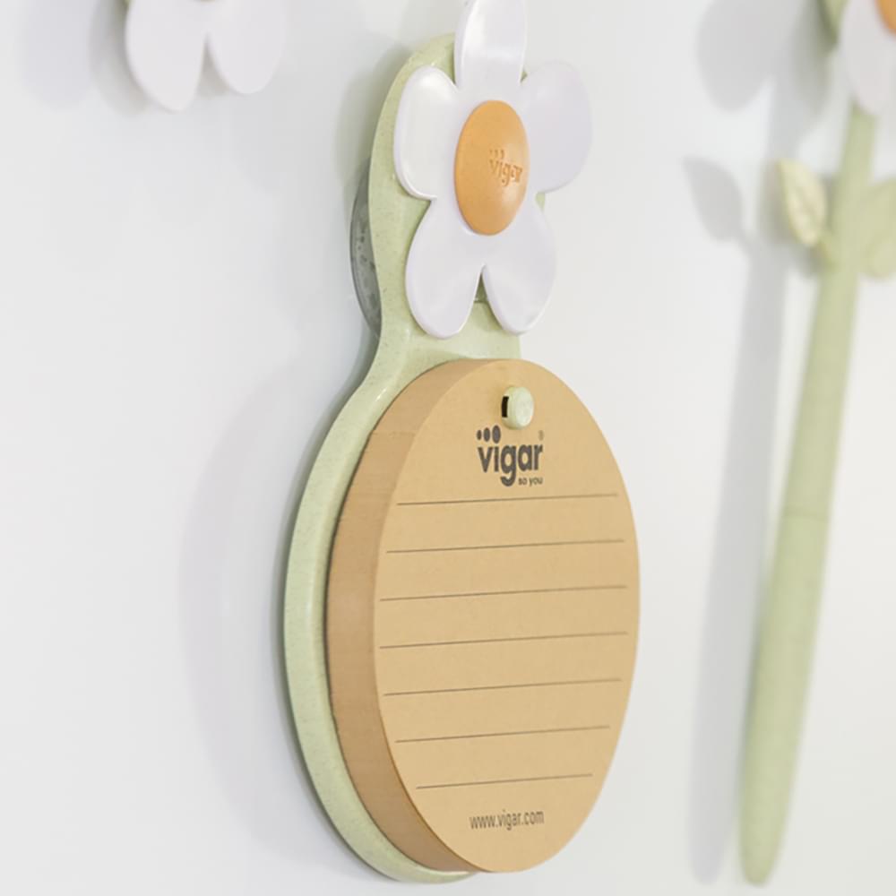 Florganic Notebook with Suction + Magnet Clip 2pc Set