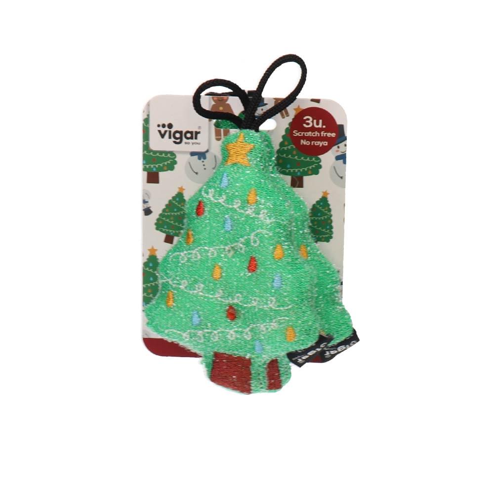 Christmas Tree Scrubber Sponge - 3 pack