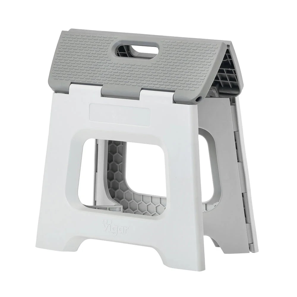 Compact Grey Foldable 27cm Stool