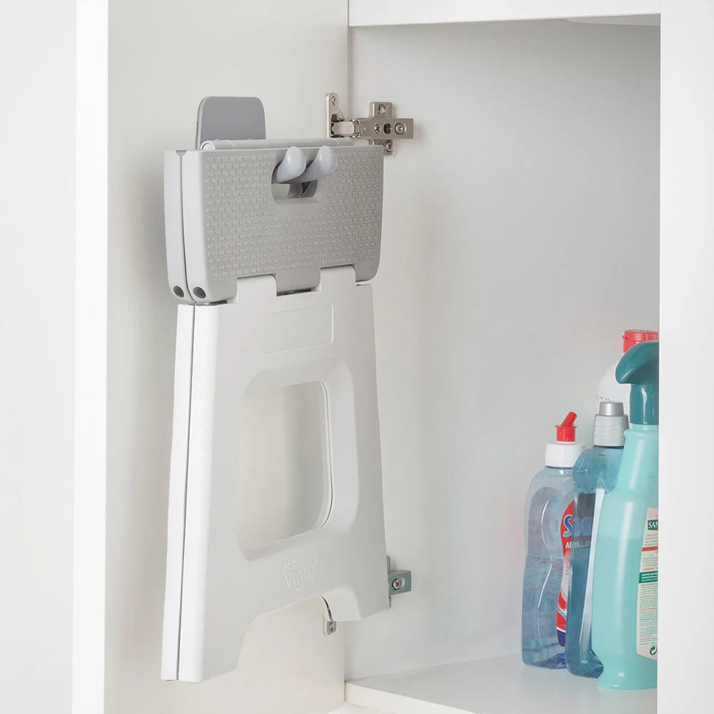 Compact Grey Foldable 27cm Stool