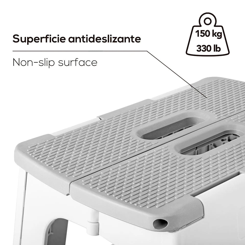 Vigar Compact Foldable Stool 23cm - Grey