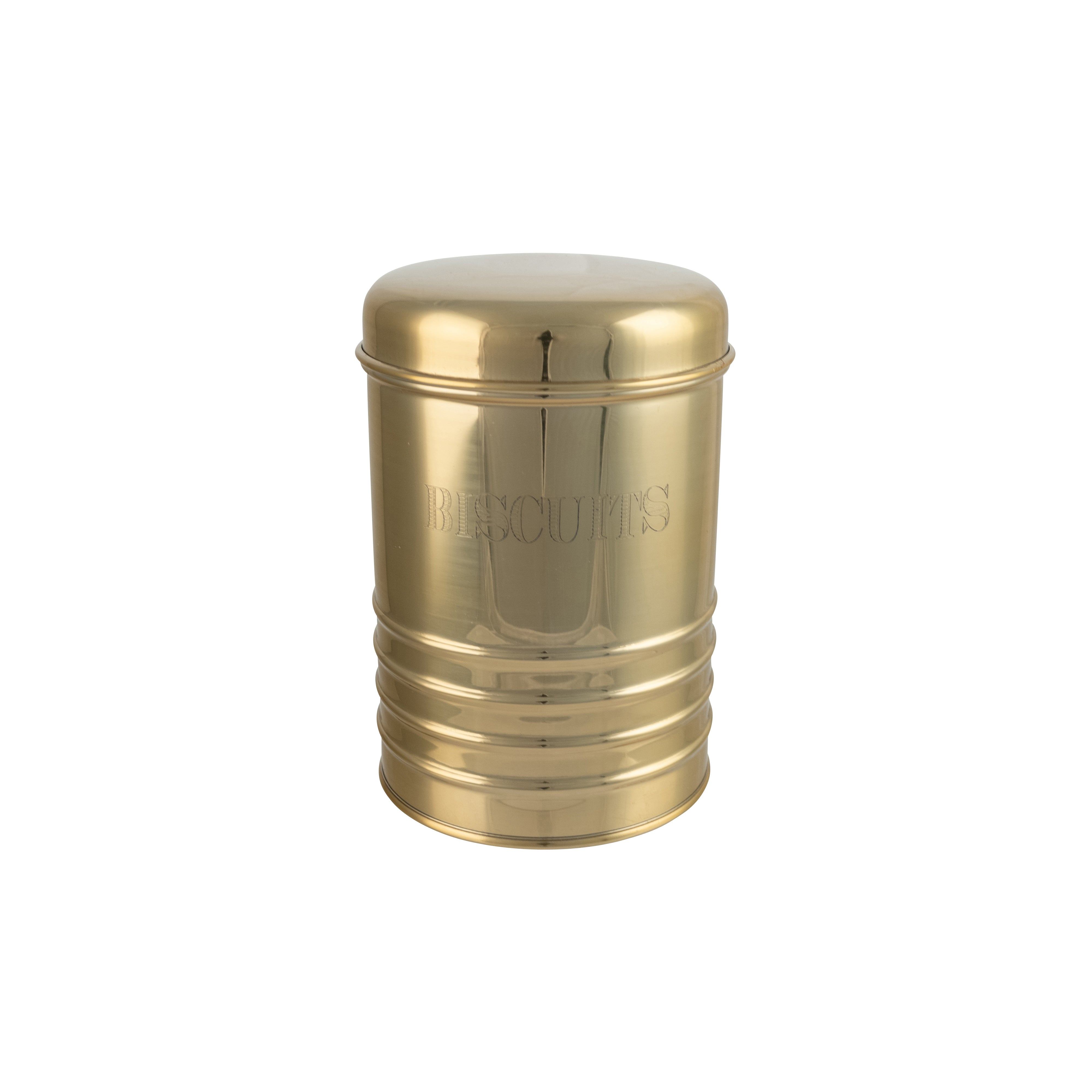 Pure Homewares Macie Stainless Steel Etched Gold Cookie Canister