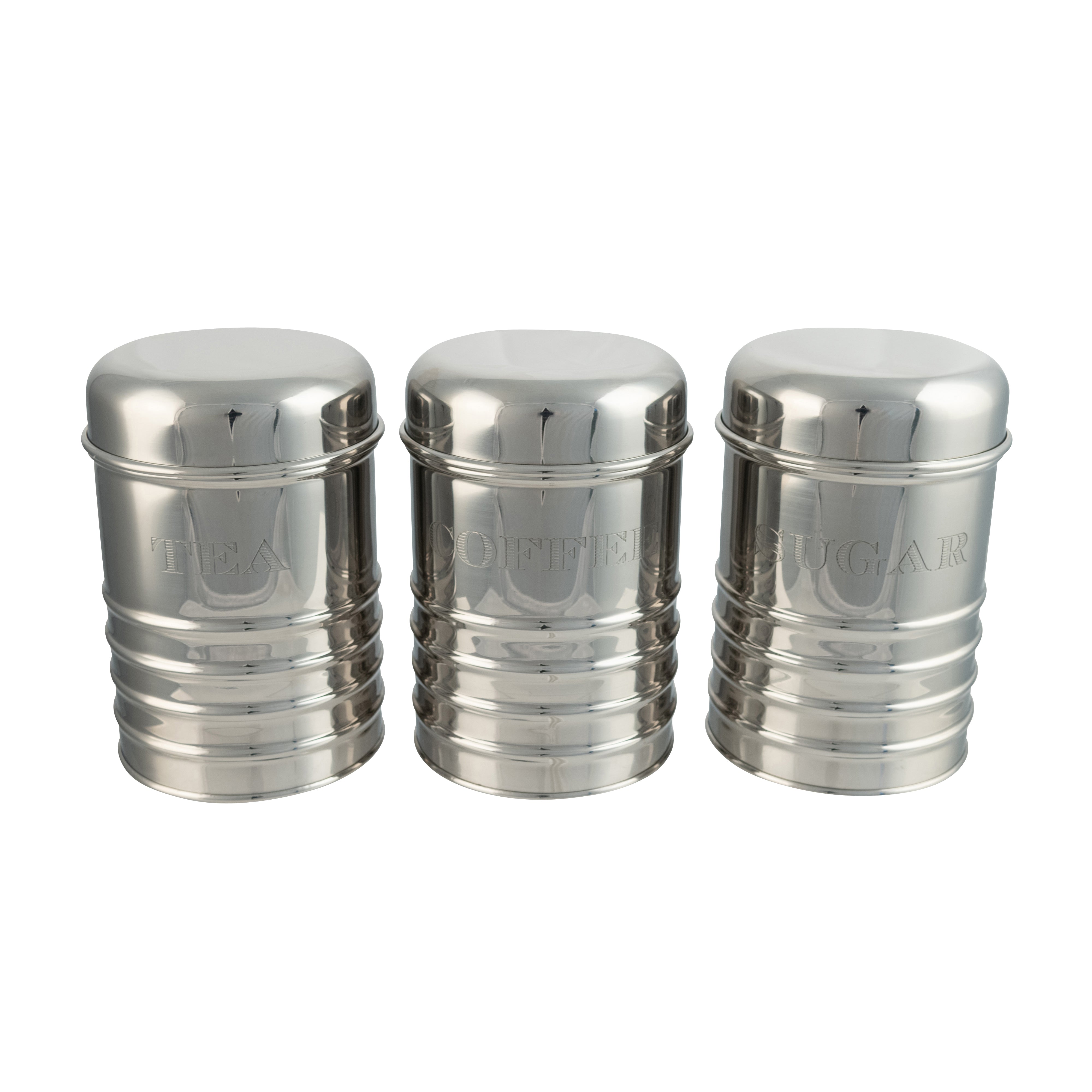Pure Homewares Nobes Stainless Steel Etched Canister