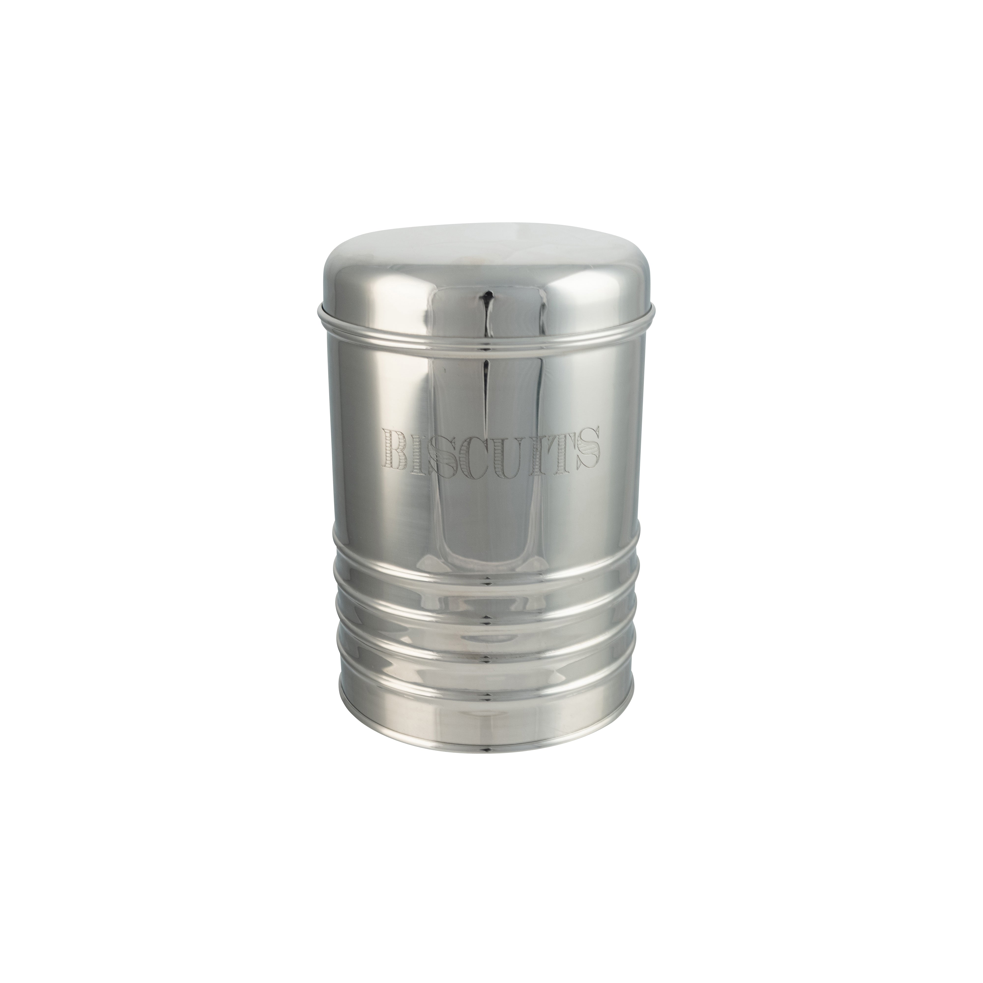 Pure Homewares Nobes Etched Silver Cookie Canister