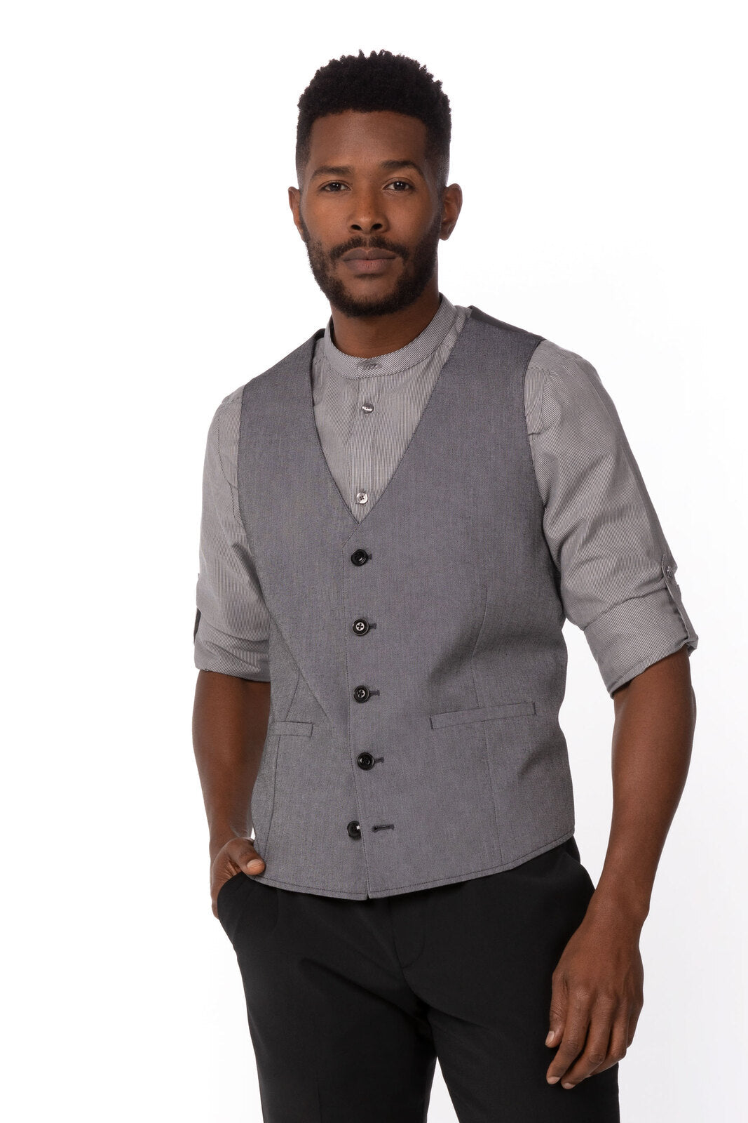 Chef Works Bridge Men's Vest - Light Grey