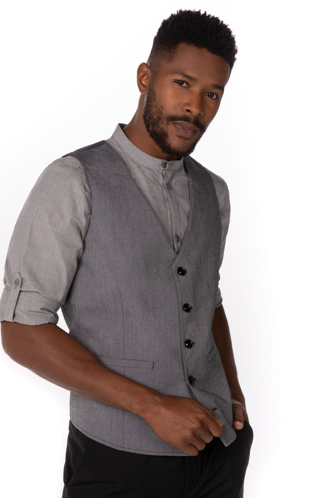 Chef Works Bridge Men's Vest - Light Grey
