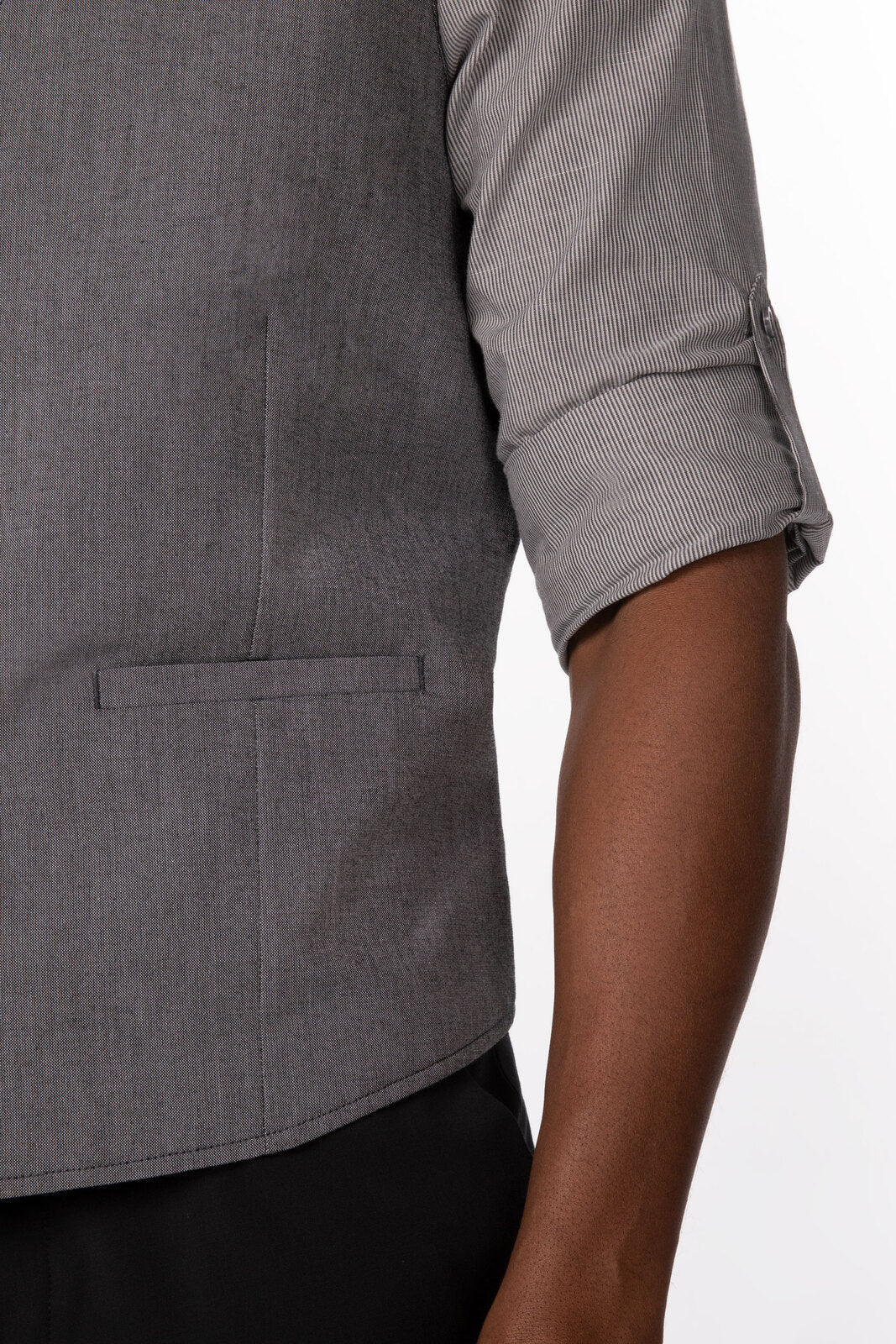 Chef Works Bridge Men's Vest - Light Grey