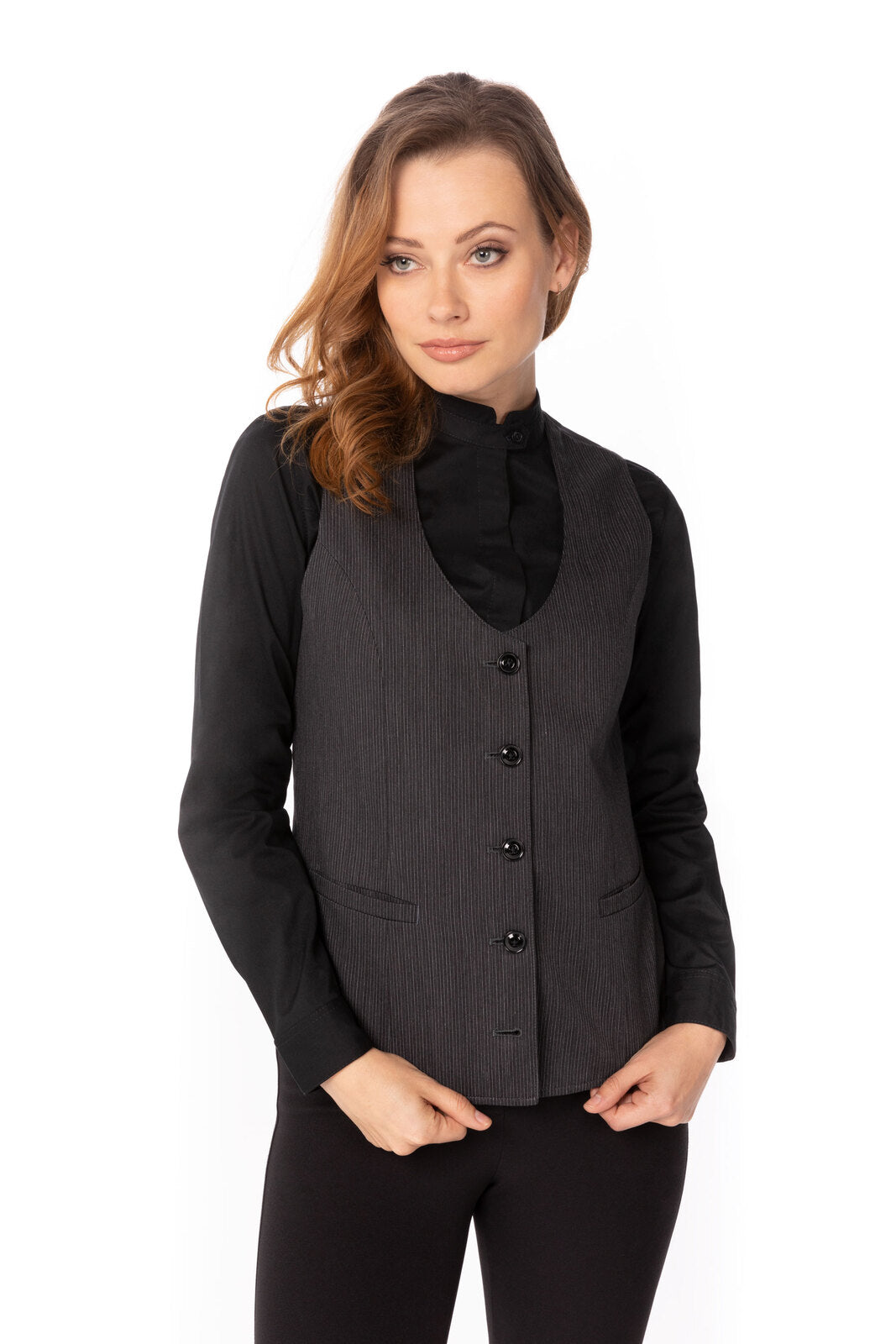 Chef Works Bridge Women's Vest - Pinstripe
