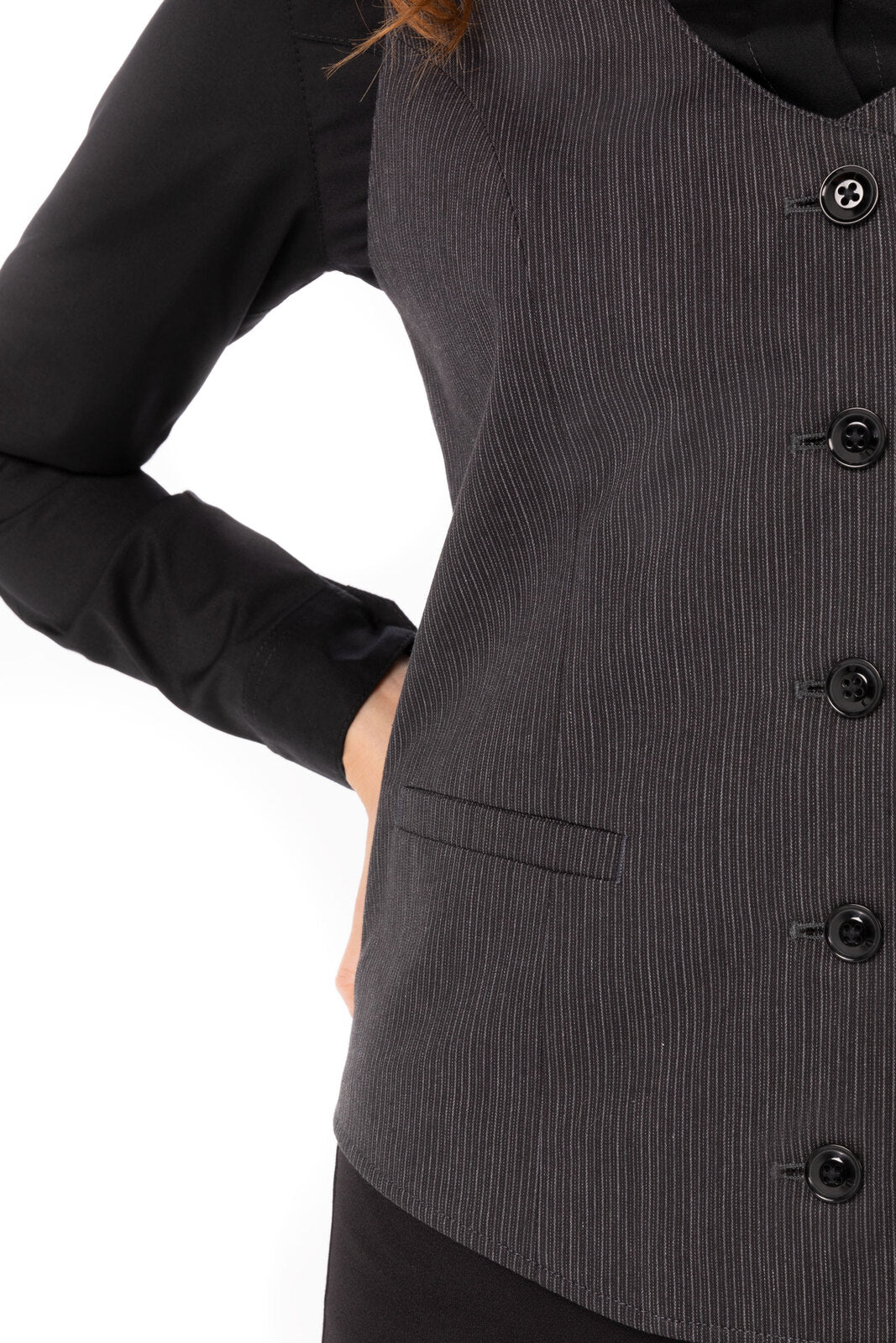 Chef Works Bridge Women's Vest - Pinstripe