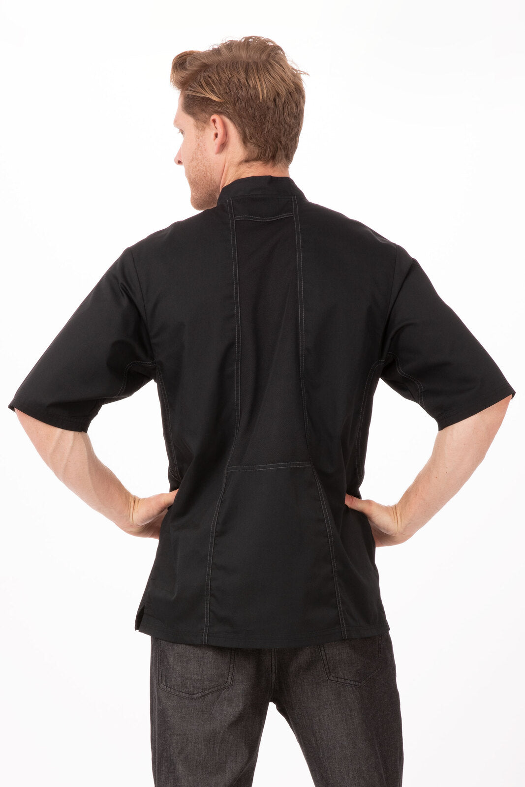 Chef Works Valais V-Series Men's Chef Jacket - Black