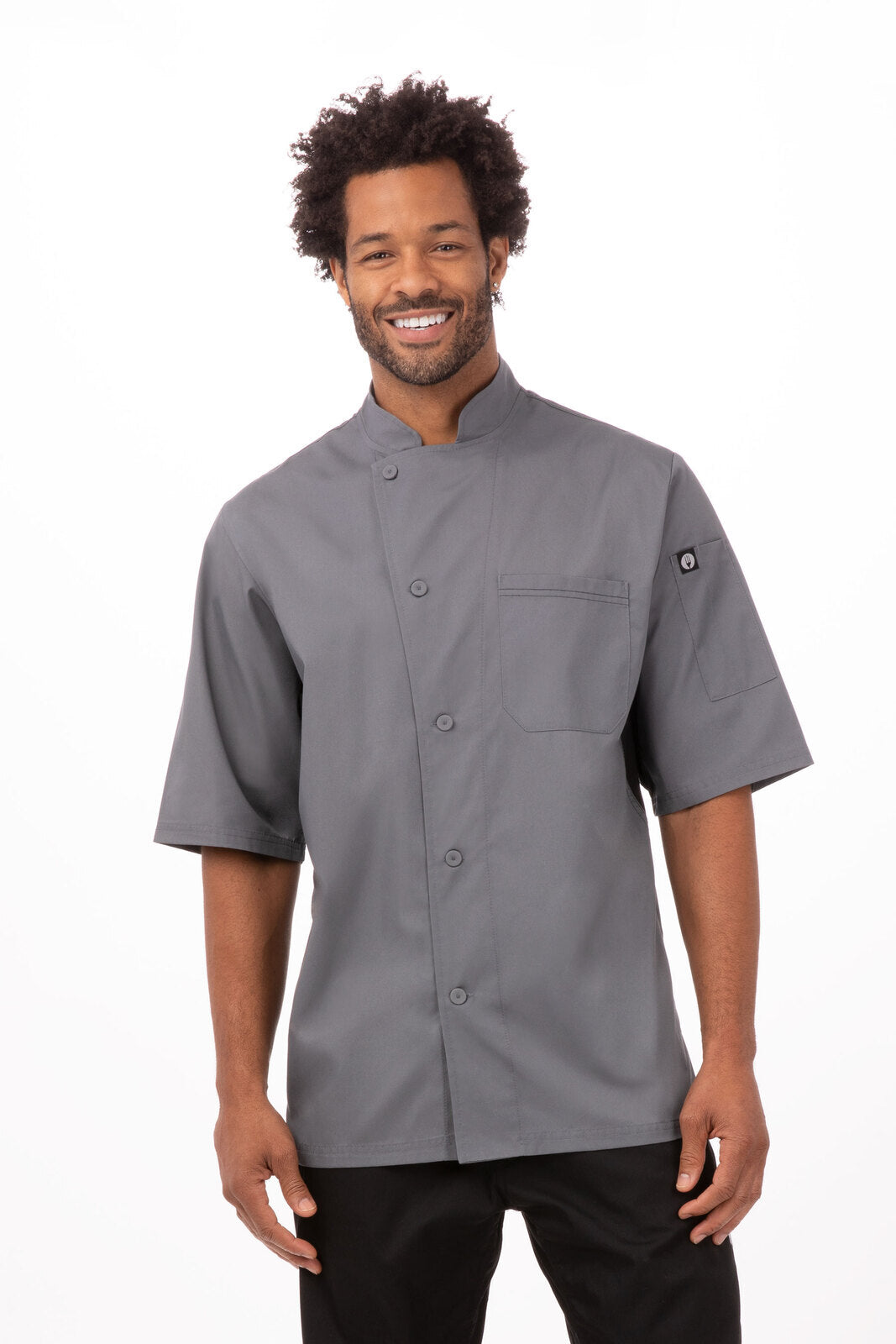 Chef Works Valais V-Series Men's Chef Jacket - Grey