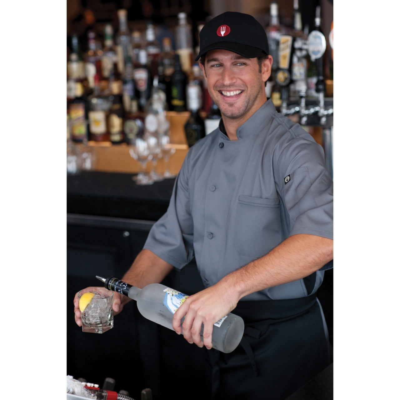 Chef Works Valais V-Series Men's Chef Jacket - Grey