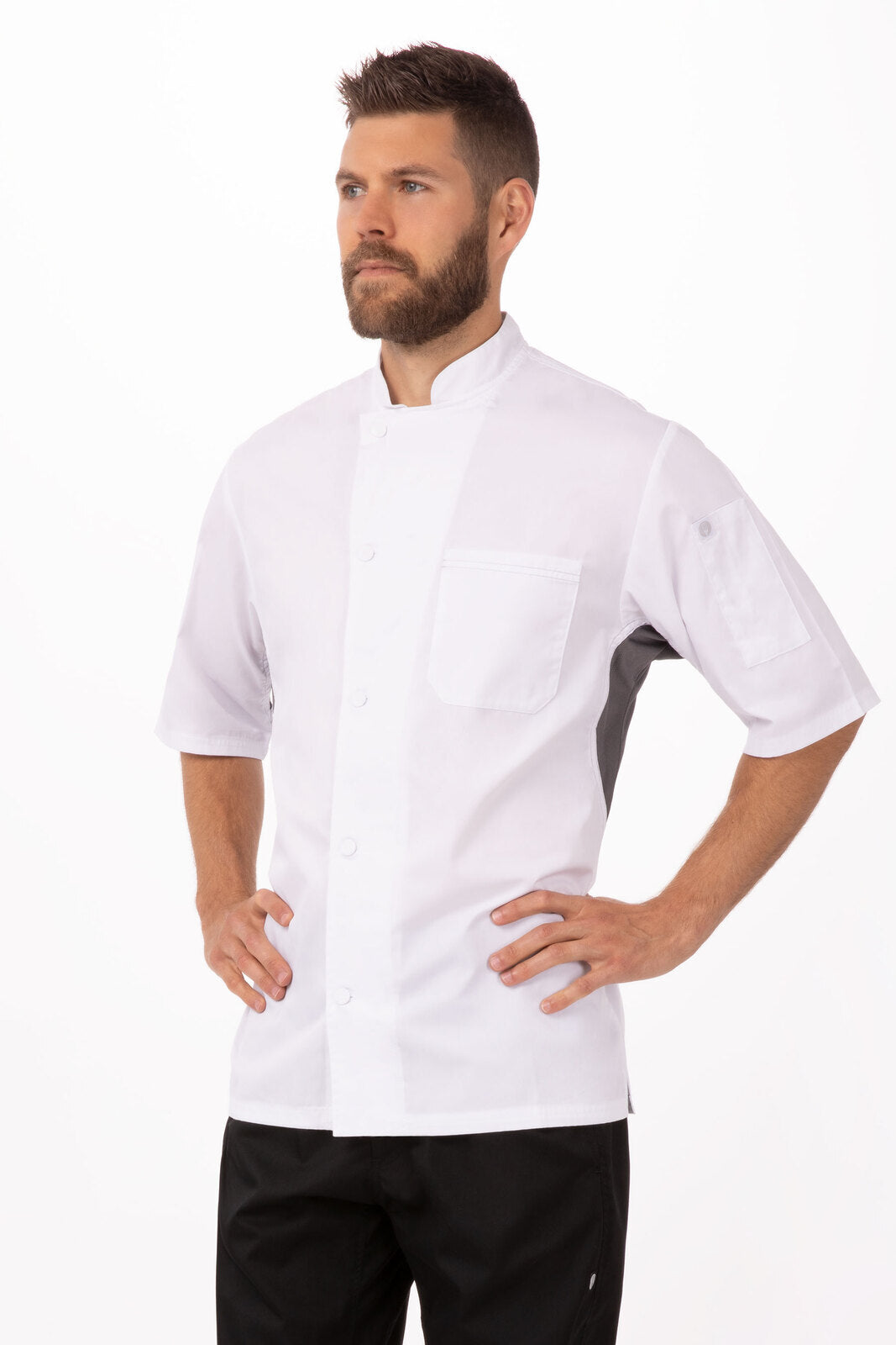 Chef Works Valais V-Series Men's Chef Jacket - White