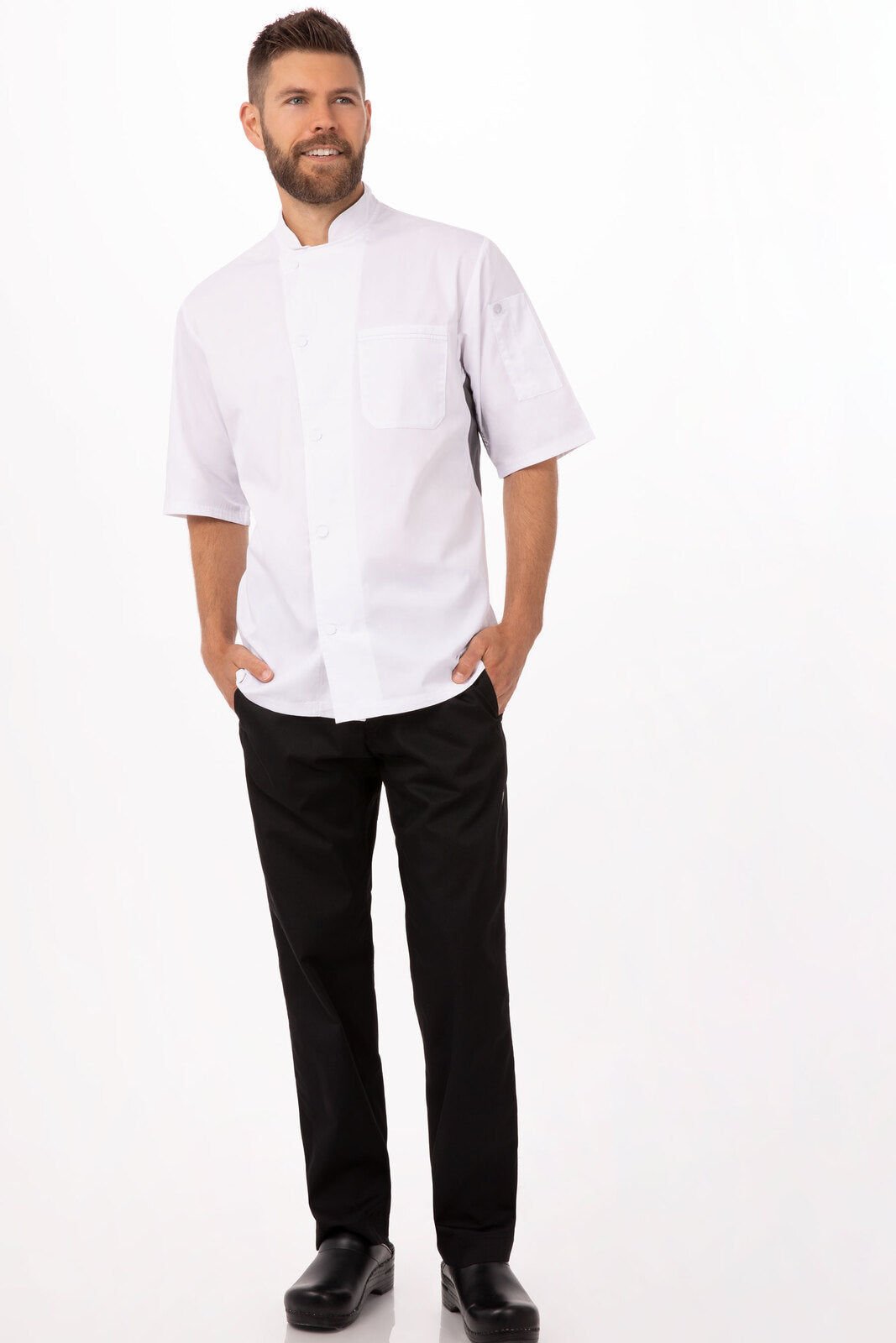 Chef Works Valais V-Series Men's Chef Jacket - White