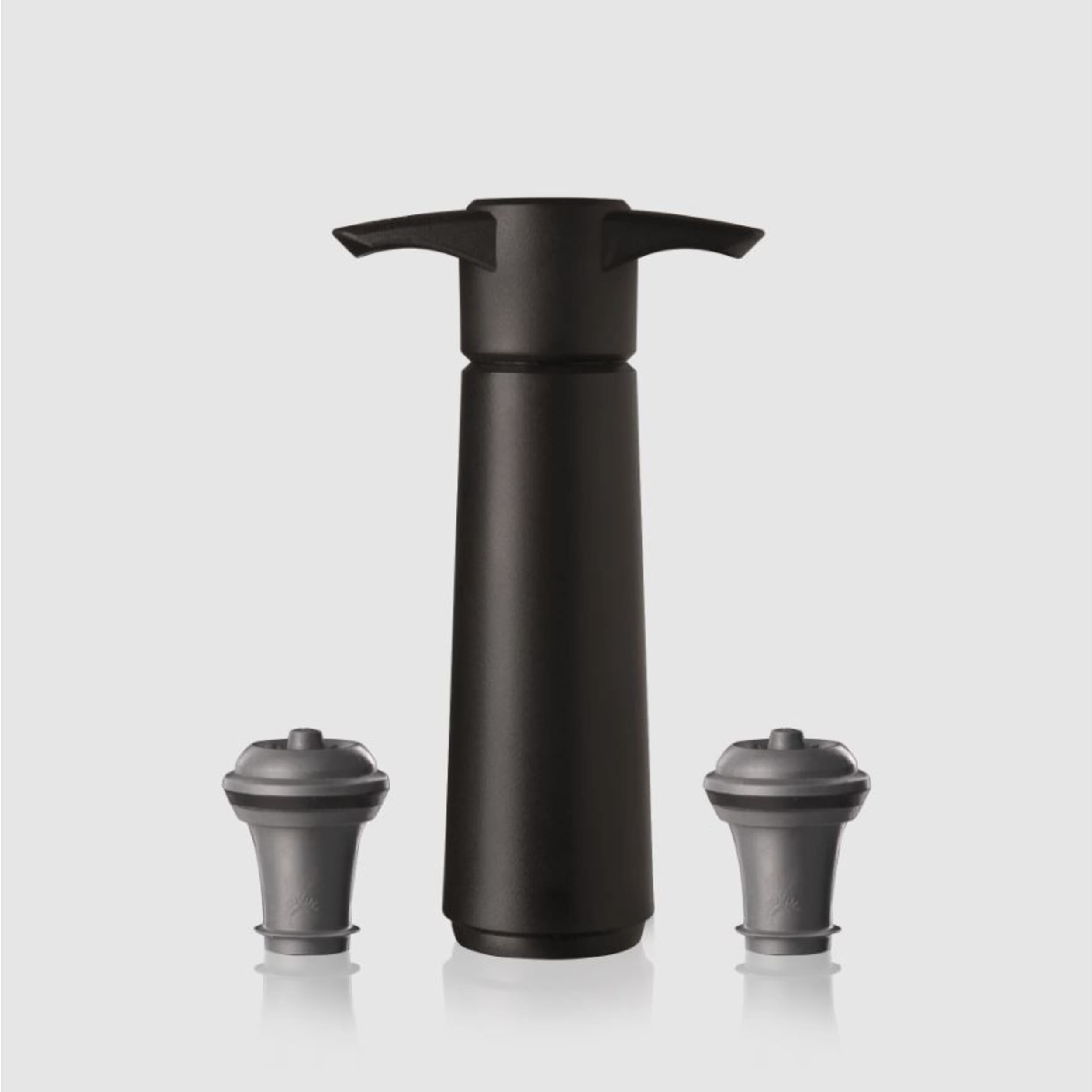 Vacu Vin Original Wine Saver with 2 Stoppers Black