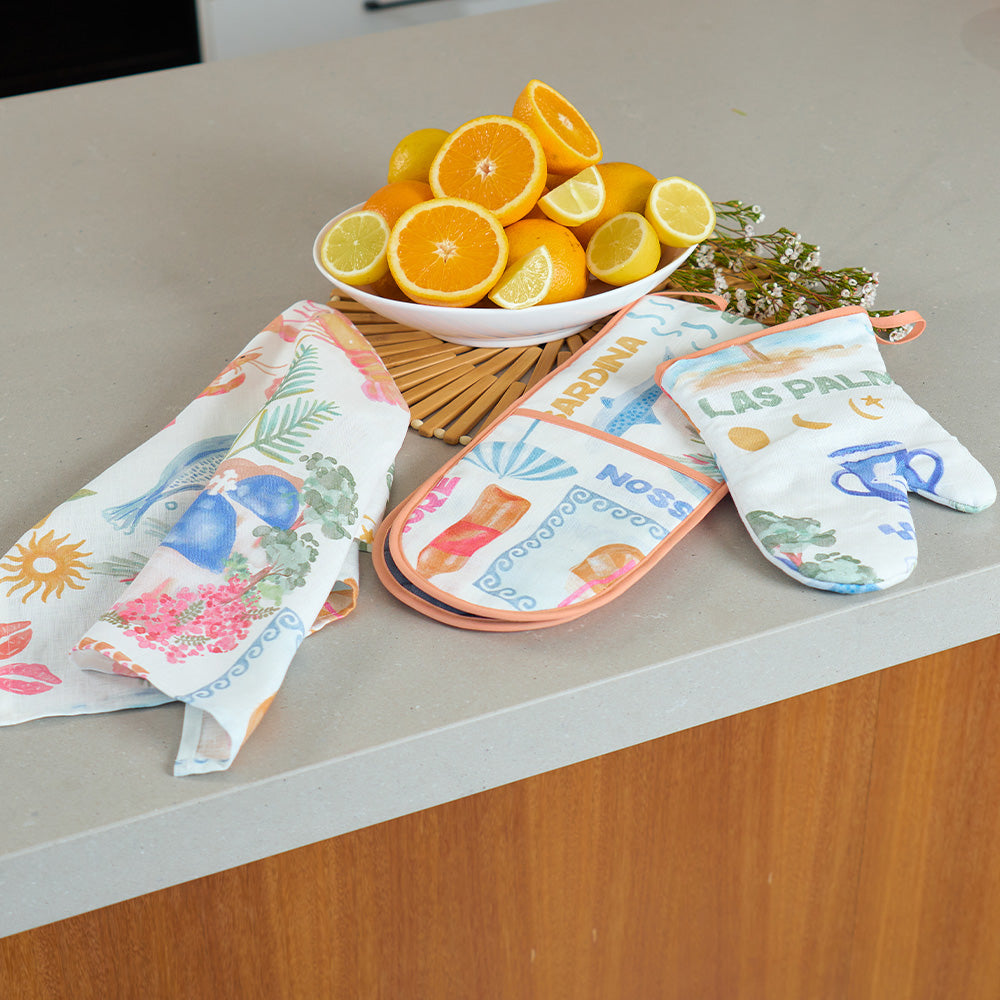 Annabel Trends Linen Oven Mitt Single Vacay