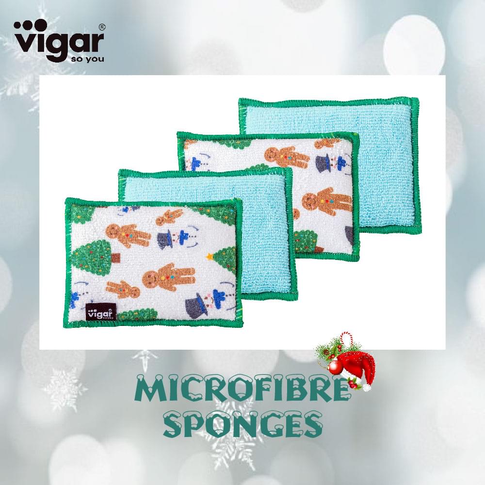 Frosty the Snowman Microfibre Sponges - 4 Pack
