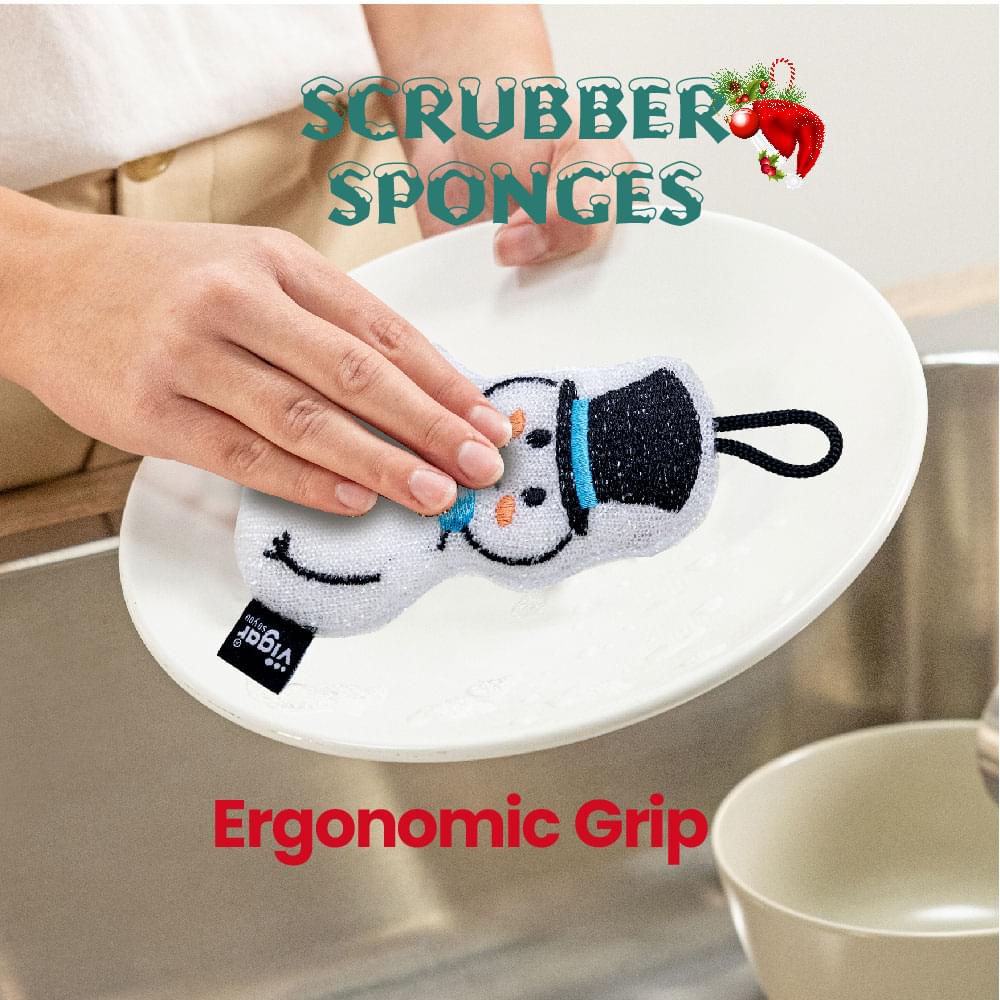 Frosty the Snowman Scrubber Sponge - 3 pack