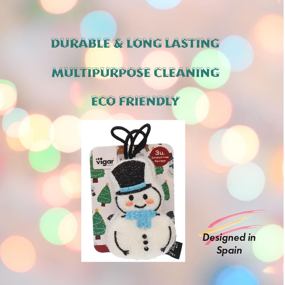 Frosty the Snowman Scrubber Sponge - 3 pack