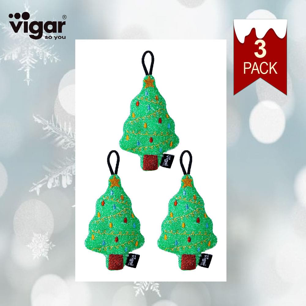 Christmas Tree Scrubber Sponge - 3 pack