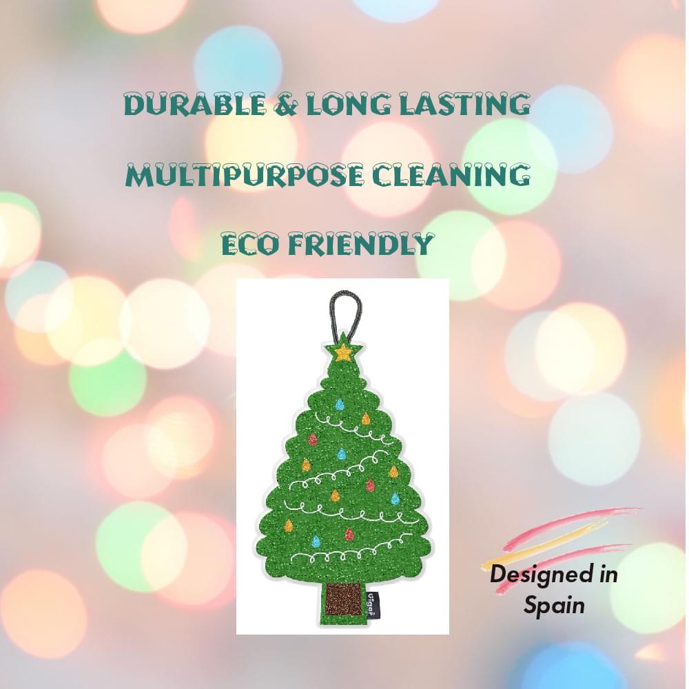 Christmas Tree Scrubber Sponge - 3 pack