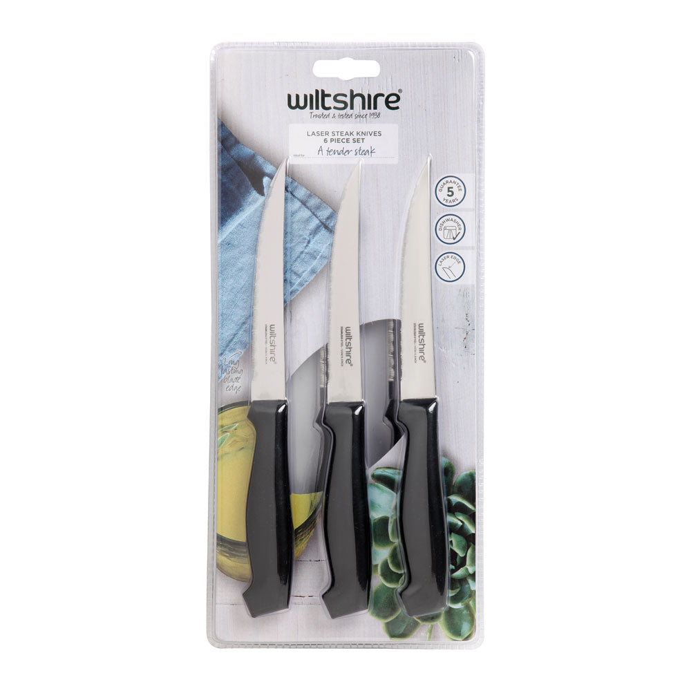 Wiltshire Laser 6 Piece Steak Knife Set