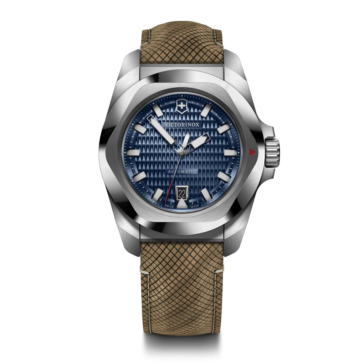 Victorinox I.N.O.X. Automatic 41mm Blue Dial on Wood and Blue Rubber Strap