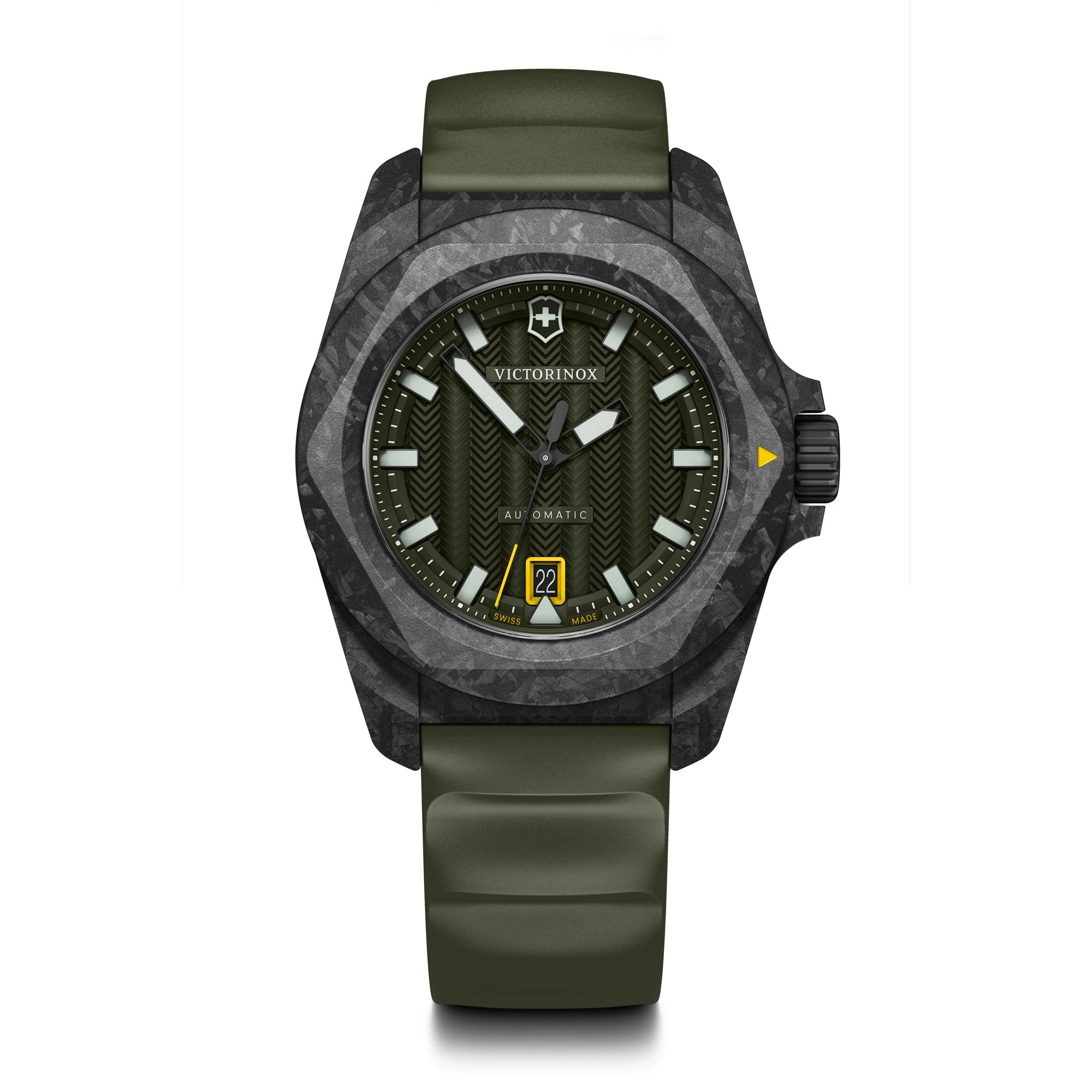 Victorinox I.N.O.X. Automatic 41mm Green Rubber Strap - Green Dial