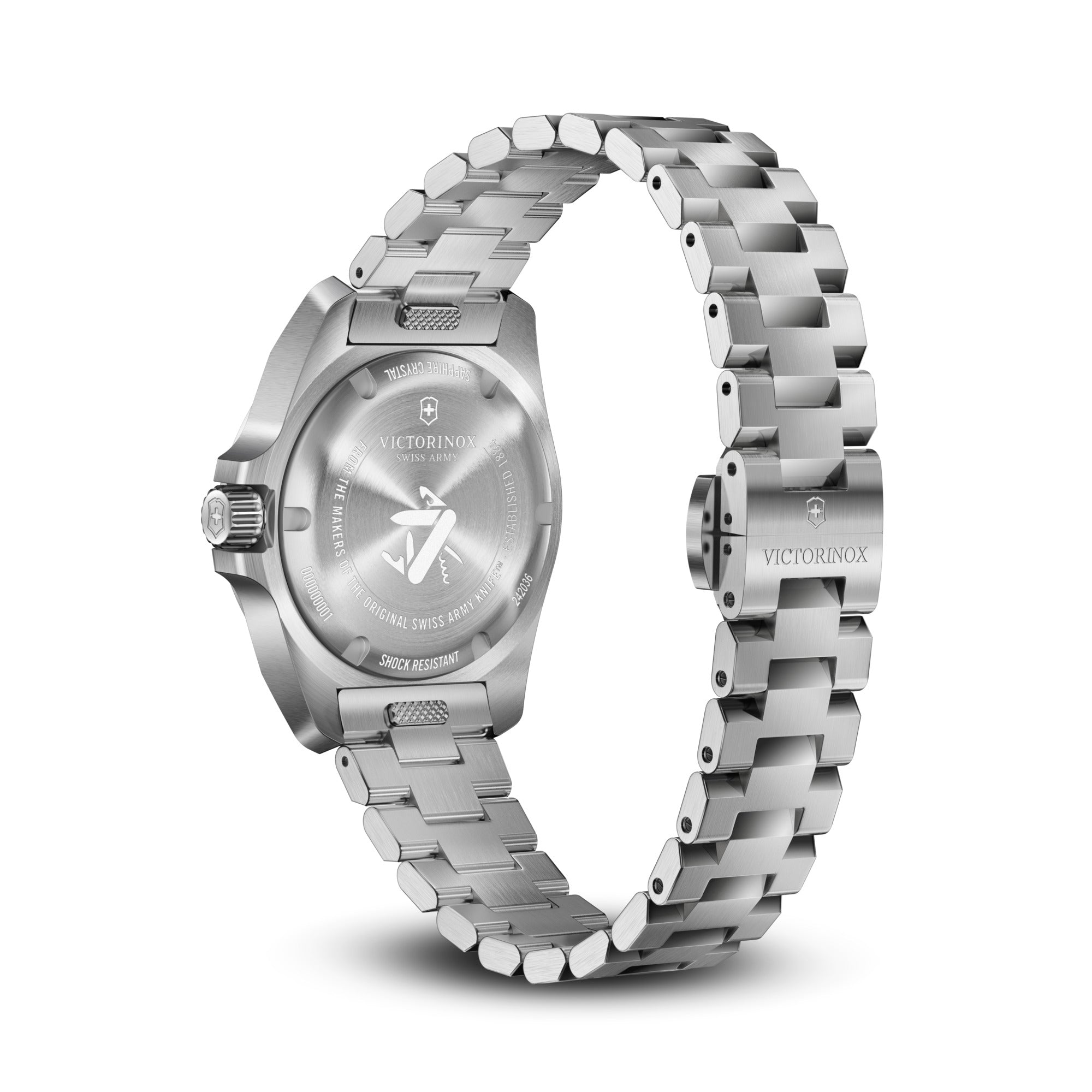 Victorinox I.N.O.X. 32mm Stainless Steel Bracelet - Silver Dial (242038)
