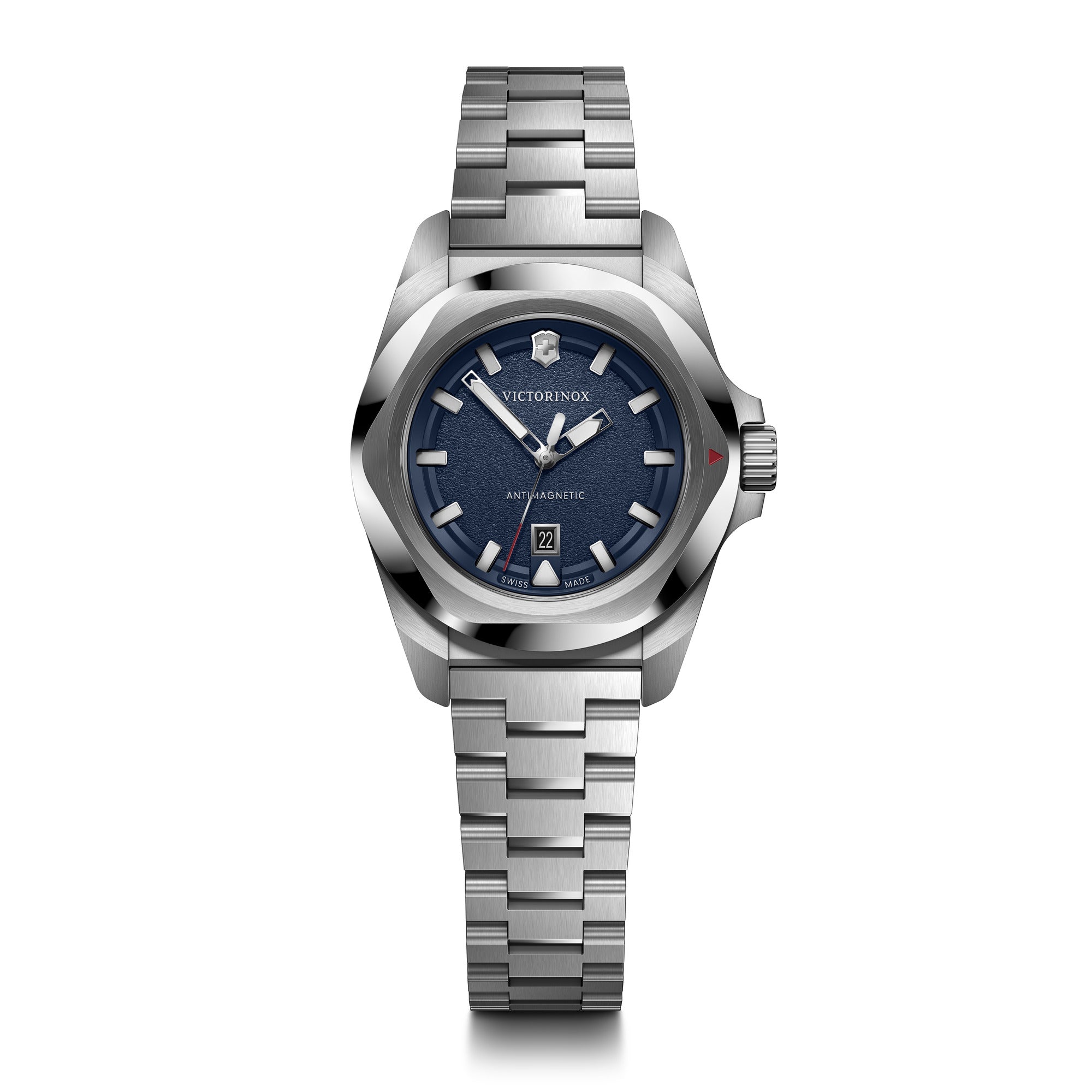 Victorinox I.N.O.X. 32mm Stainless Steel Bracelet - Silver Dial (242038)