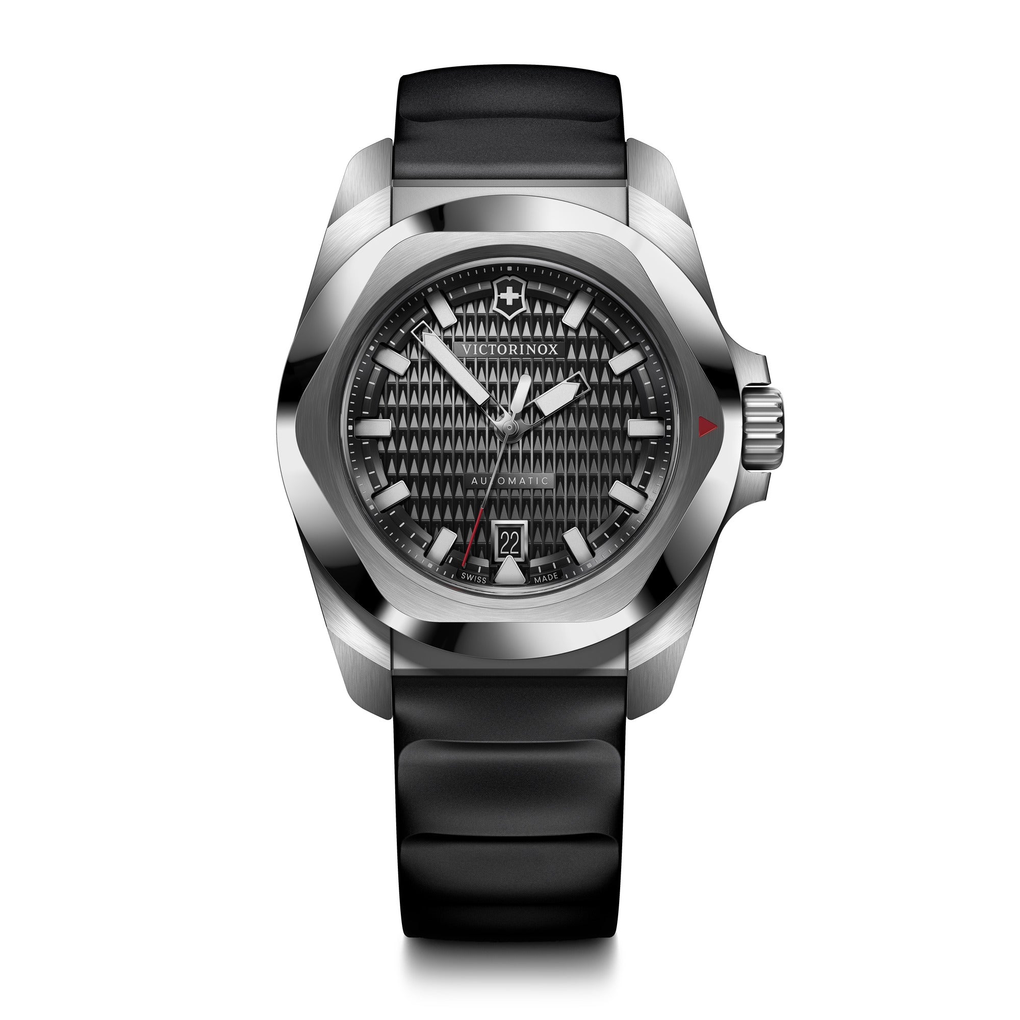 Victorinox I.N.O.X. Automatic 41mm Black Rubber Strap - Black Dial