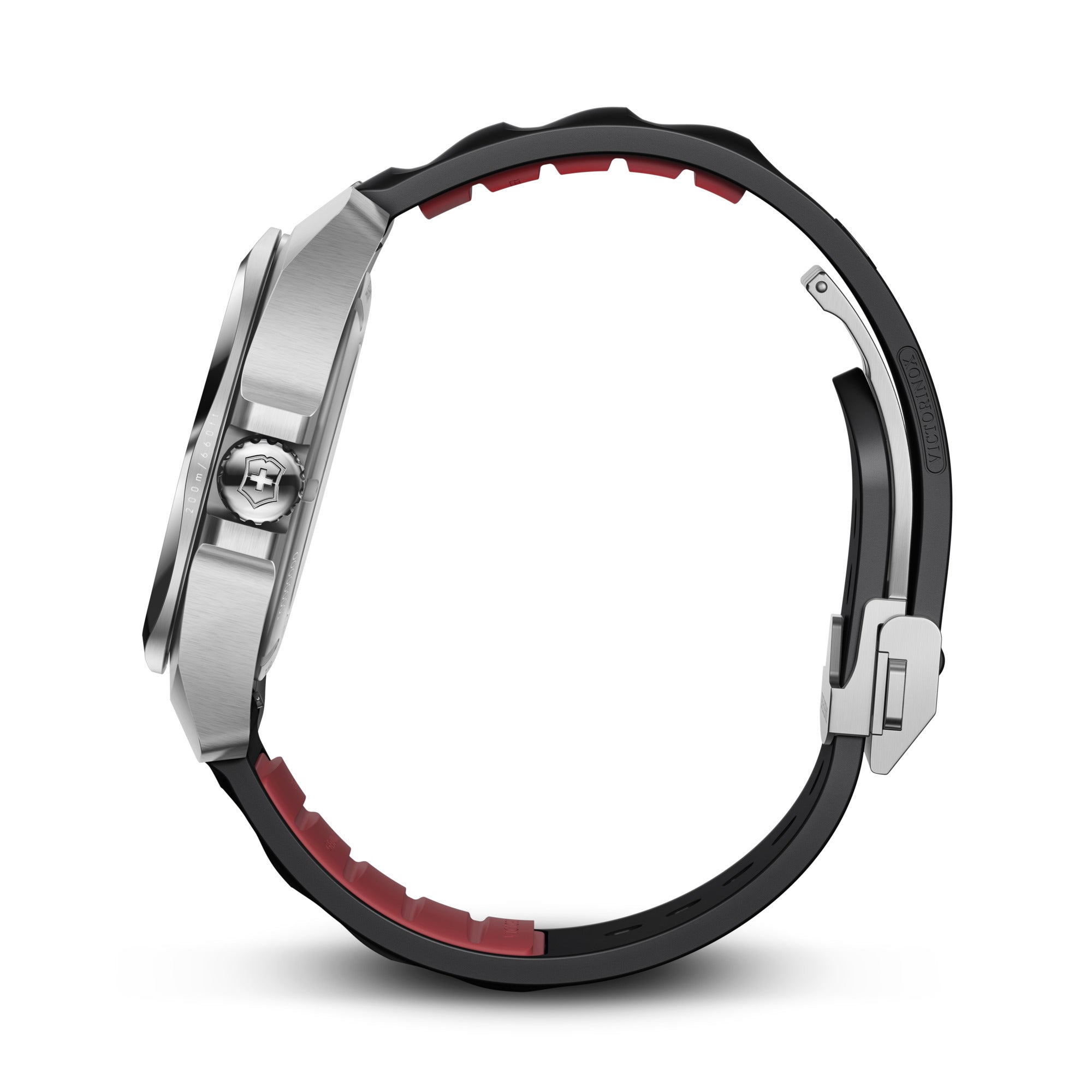 Victorinox I.N.O.X. Automatic 41mm Black Rubber Strap - Black Dial