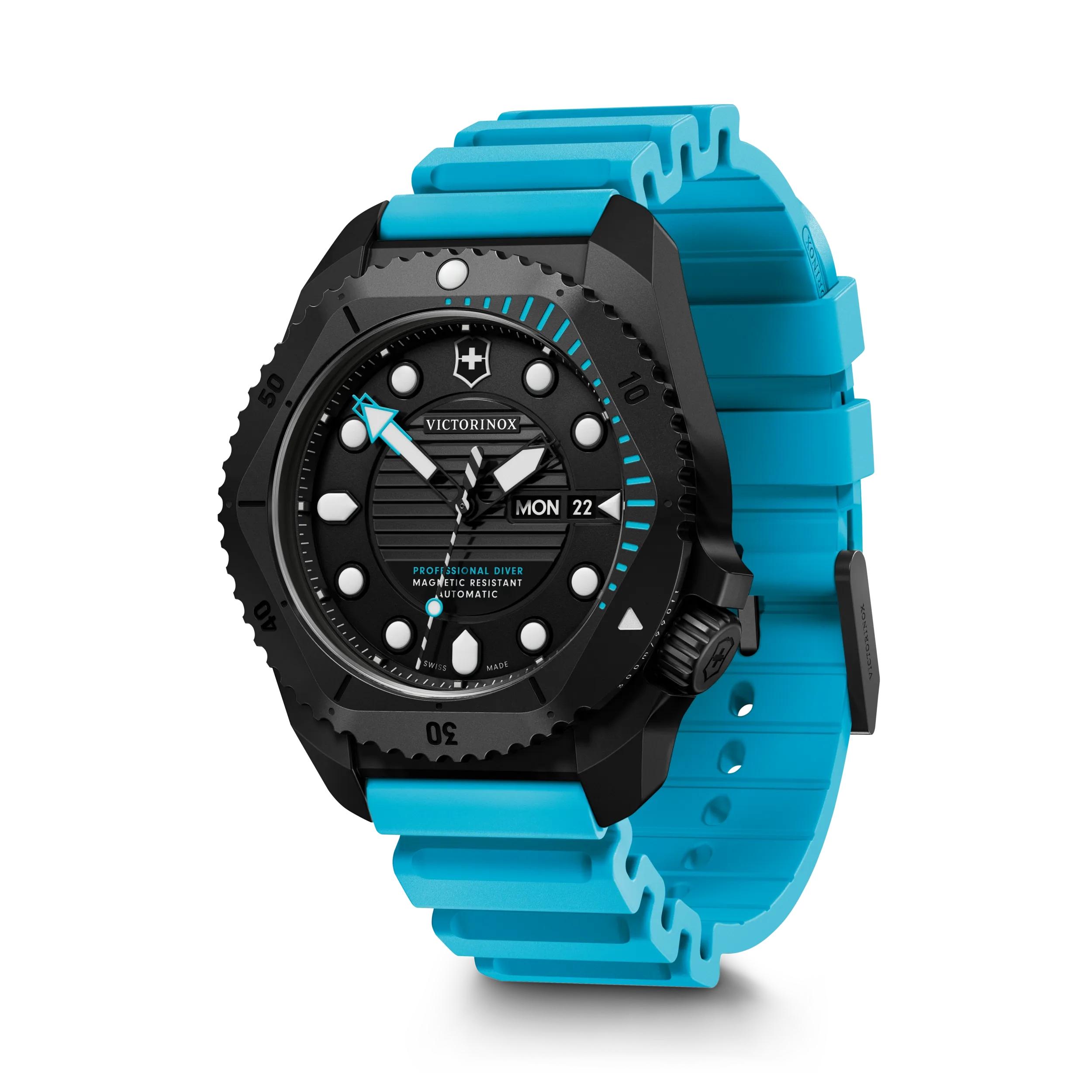 Victorinox Dive Pro Automatic Black Dial on Blue Rubber Strap