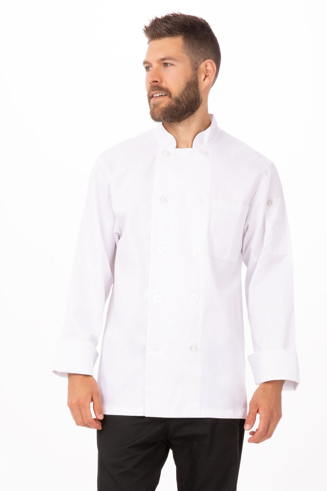 Chef Works Le Mans Men's Chef Jacket - White